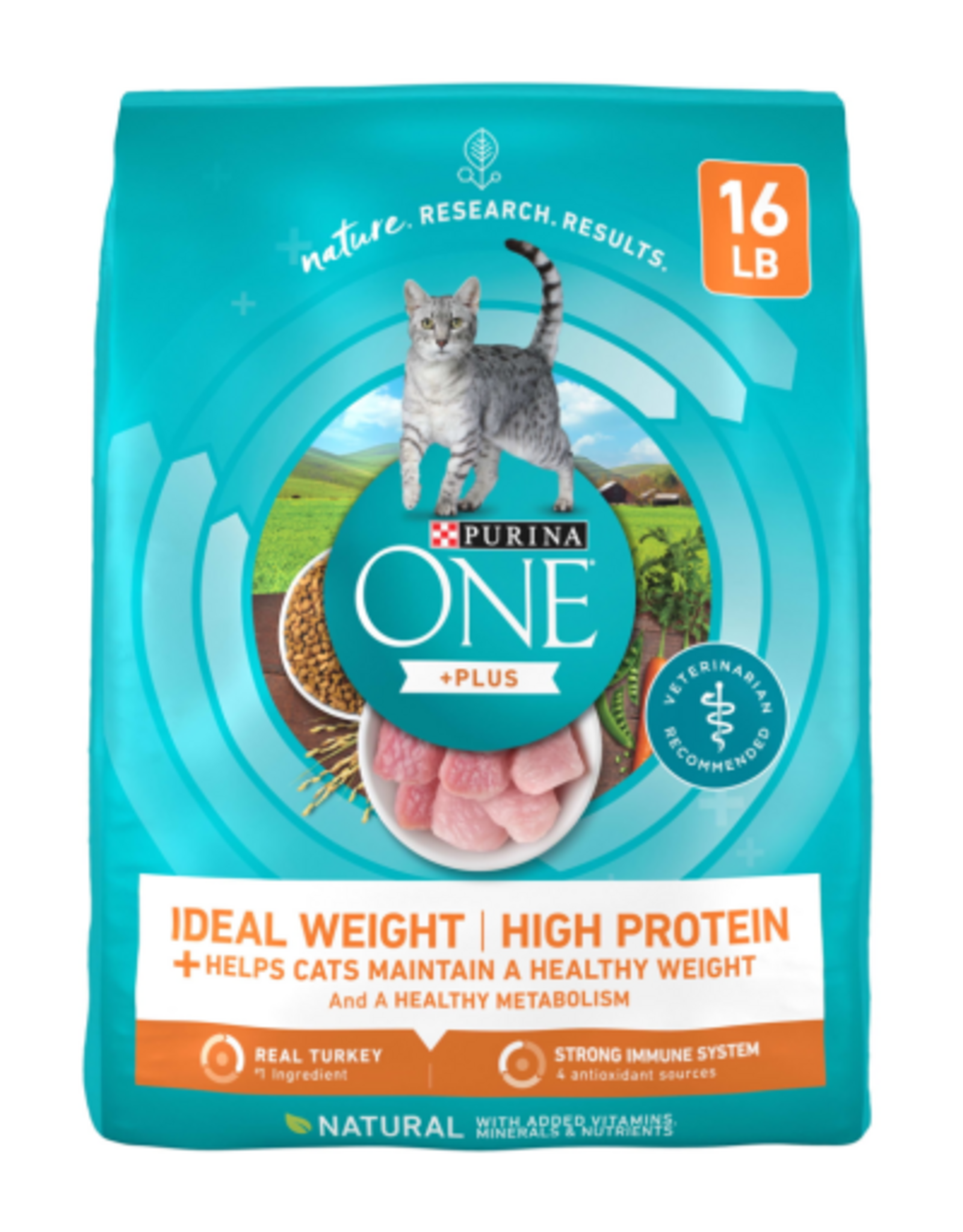 Purina ONE Purina ONE Ideal Weight High Protein Turkey Dry Cat Food - 16 lb