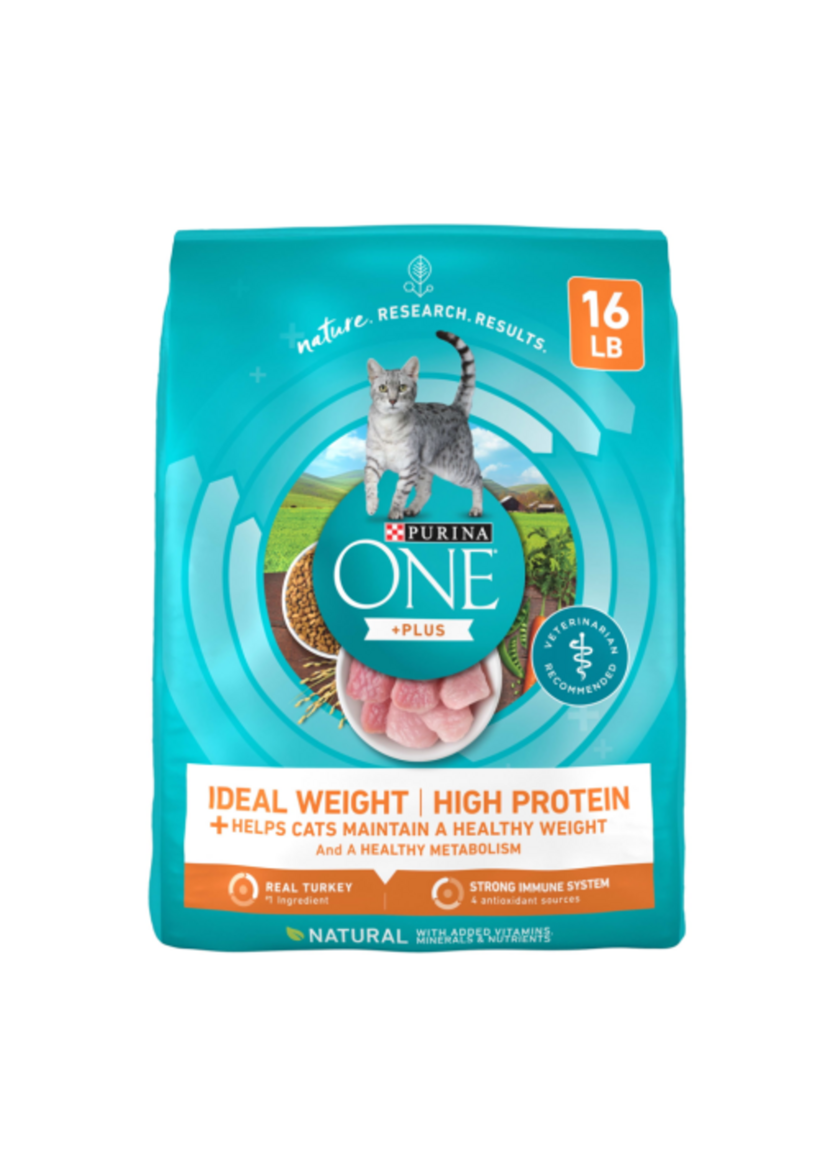 Purina ONE Purina ONE Ideal Weight High Protein Turkey Dry Cat Food - 16 lb