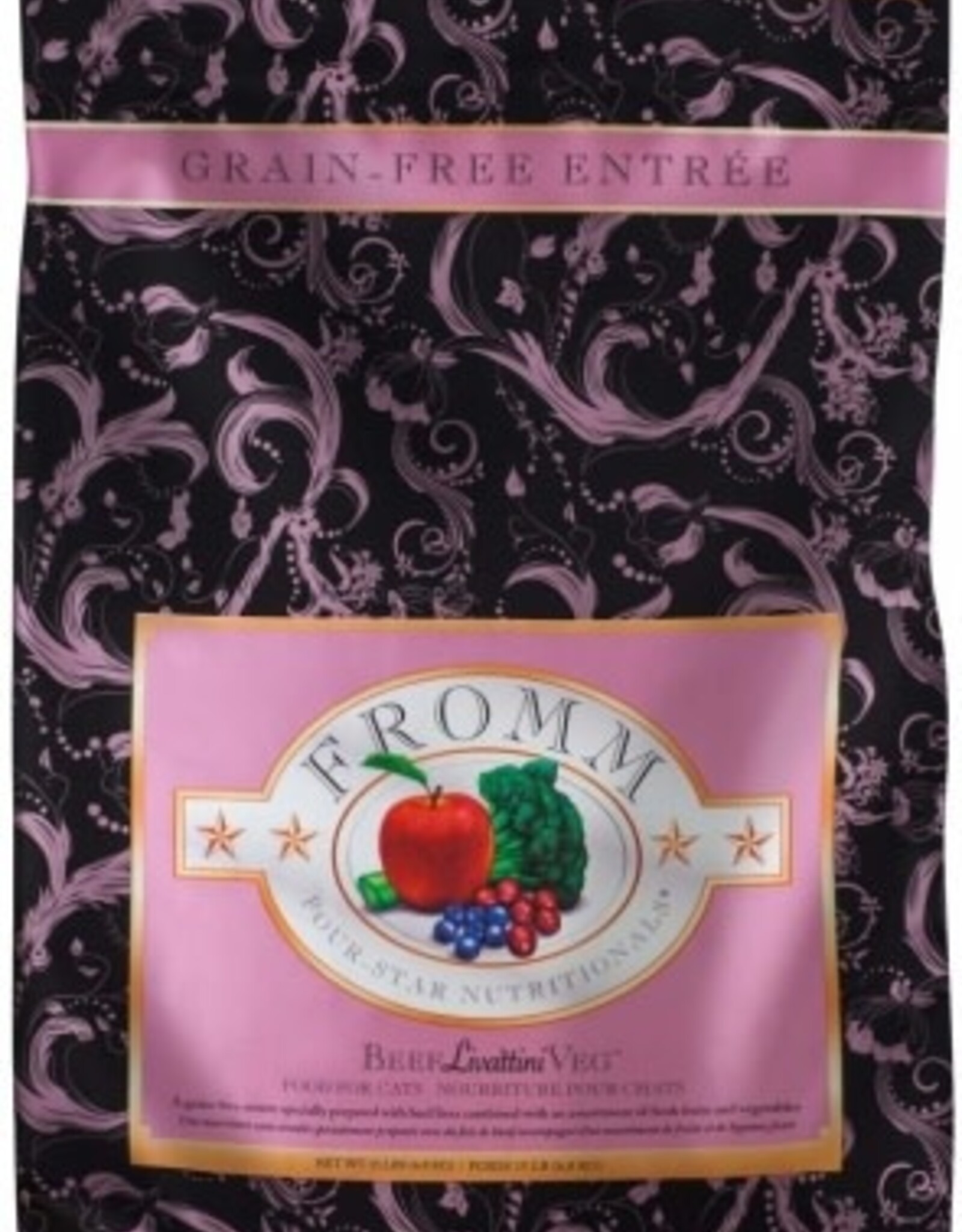 Fromm FROMM FOUR-STAR CAT BEEF LIVATTINI VEG 15LBS