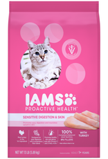 Iams Iams Proactive Health Sensitive Digestion & Skin Turkey Dry Cat Food - 13 lb