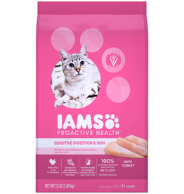 Iams Iams Proactive Health Sensitive Digestion & Skin Turkey Dry Cat Food - 13 lb