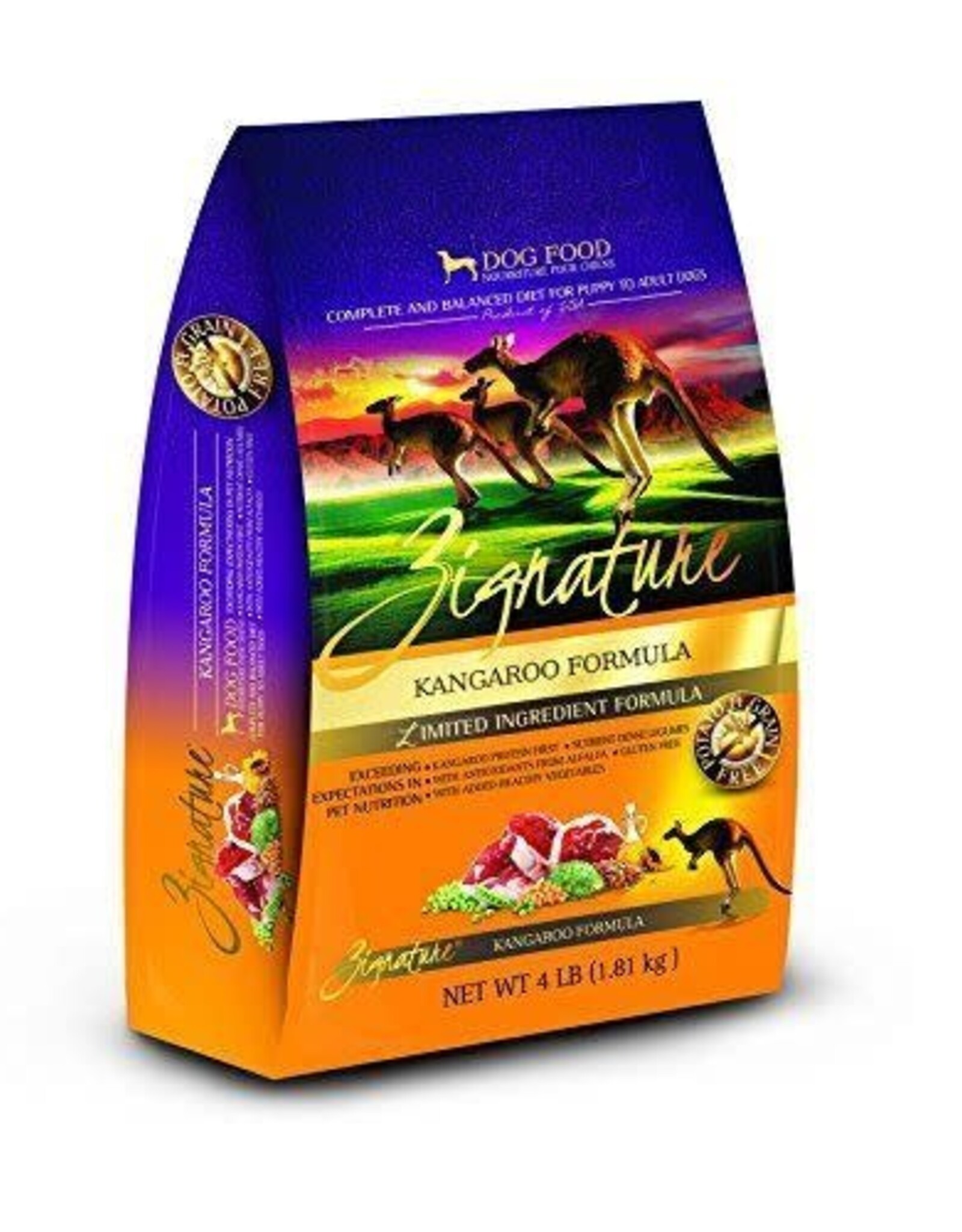 Zignature Zignature Original Kangaroo Formula Dry Dog Food - 4 lb