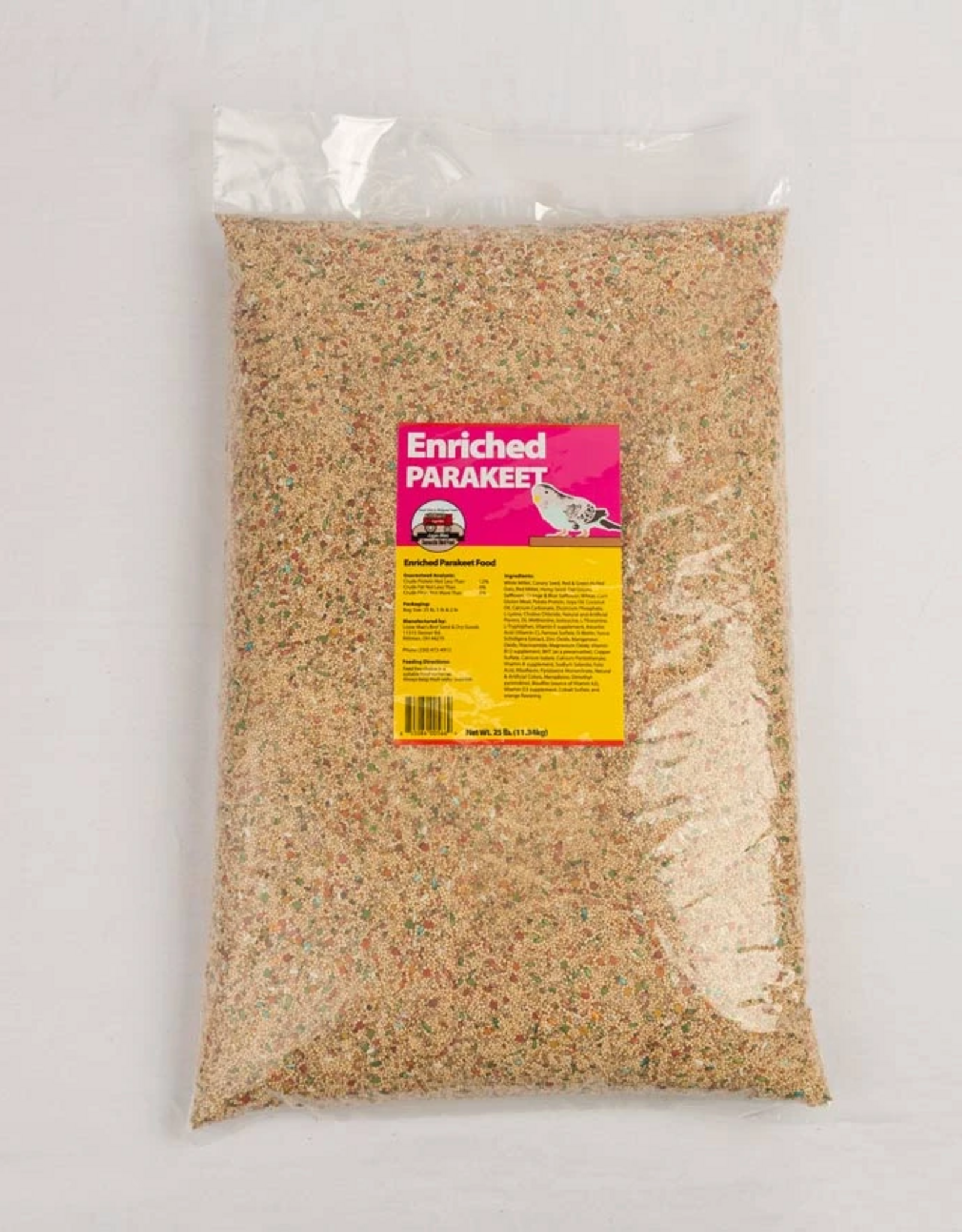 Lizzie Mae Lizzie Mae Enriched Parakeet Food - 25 lb