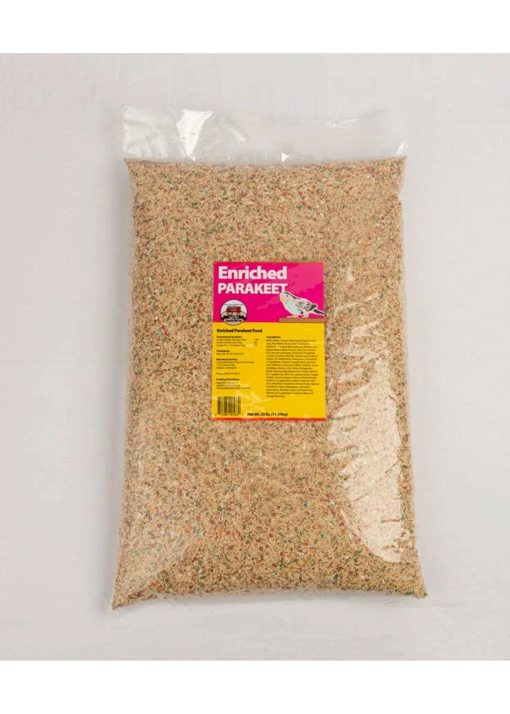 Lizzie Mae Lizzie Mae Enriched Parakeet Food - 25 lb