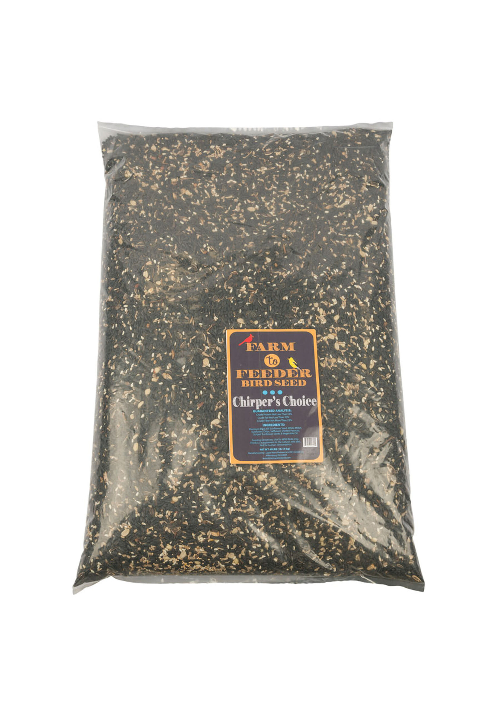 Lizzie Mae Lizzie Mae's Farm to Feeder Chirper's Choice Wild Bird Seed Blend - 40 lb