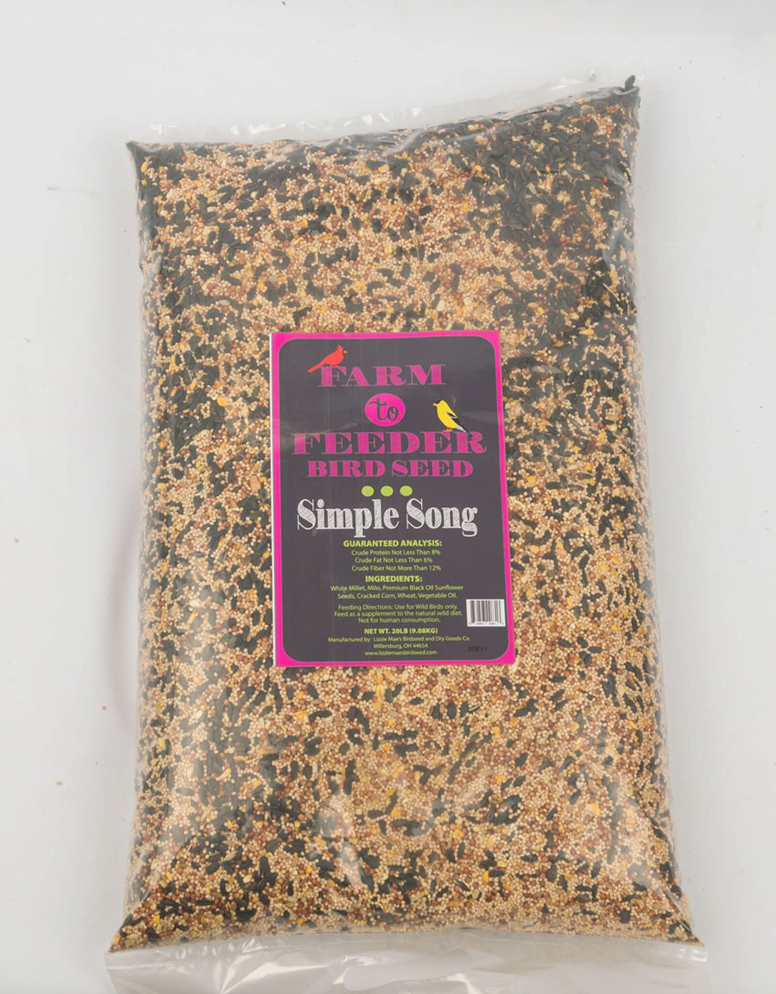 Lizzie Mae Lizzie Mae's Farm to Feeder Simple Song Wild Bird Seed Blend - 20 lb