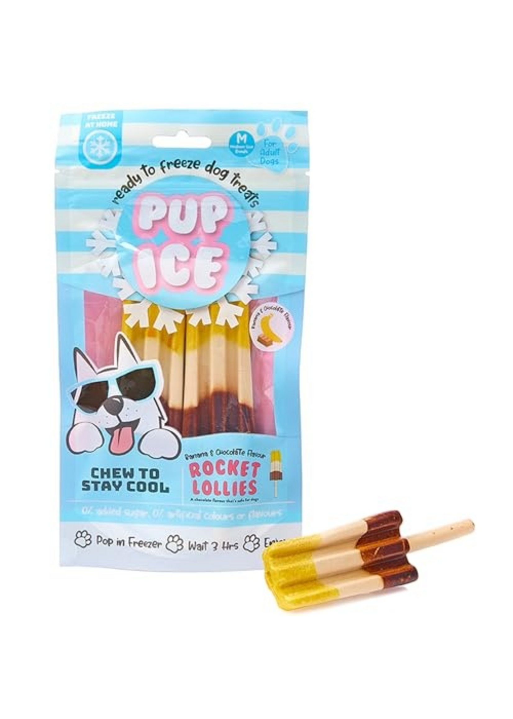 Ethical Pet Pup Ice Rocket Lollies Banana & Chocolate Dog Treat - Pack of 2