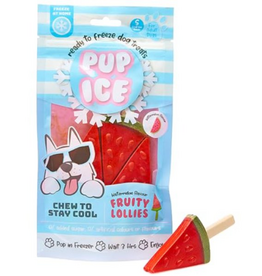 Ethical Pet Pup Ice Fruity Lollies Watermelon Dog Treat - Pack of 3