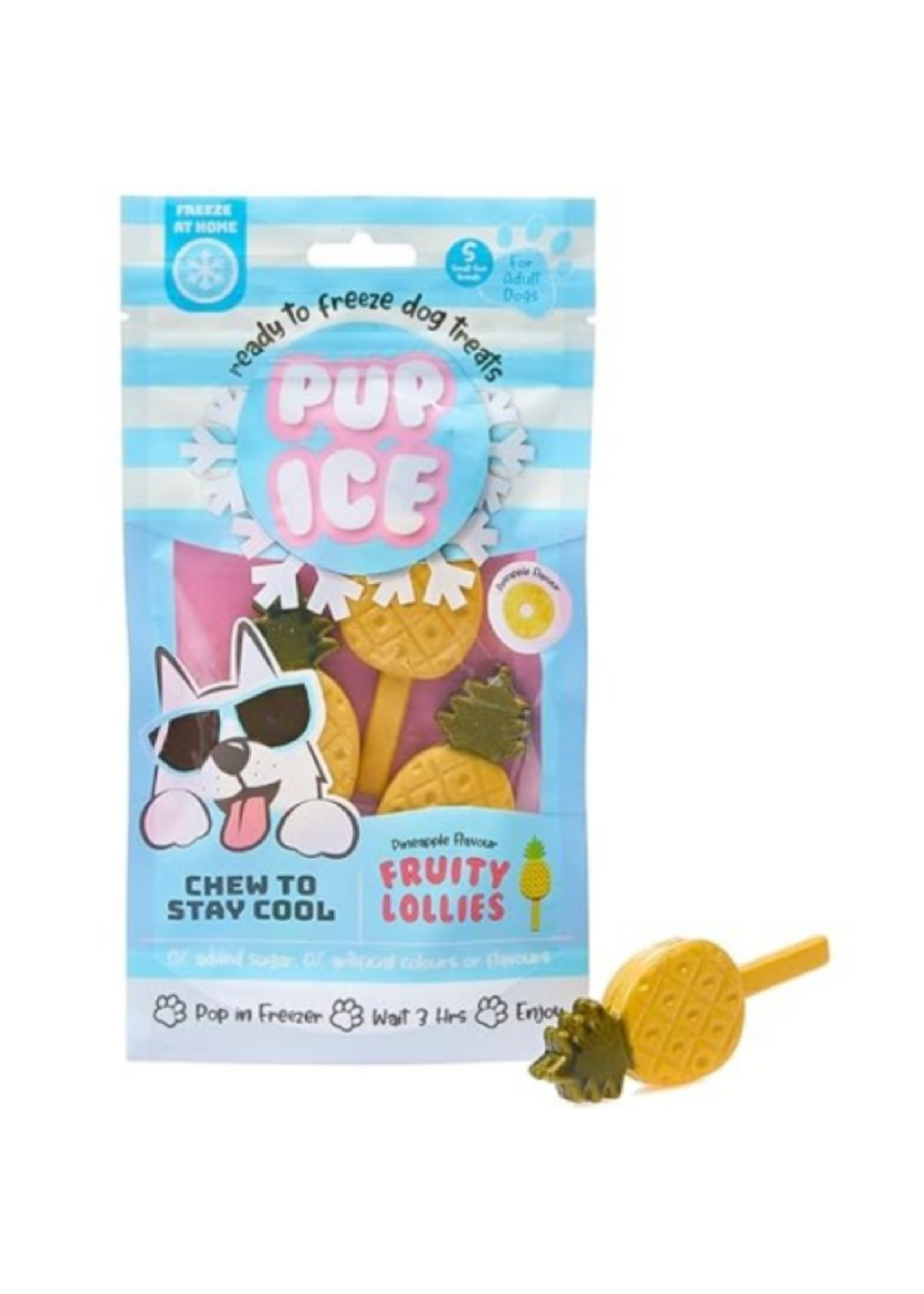 Ethical Pet Pup Ice Fruity Lollies Pineapple Dog Treat - Pack of 3