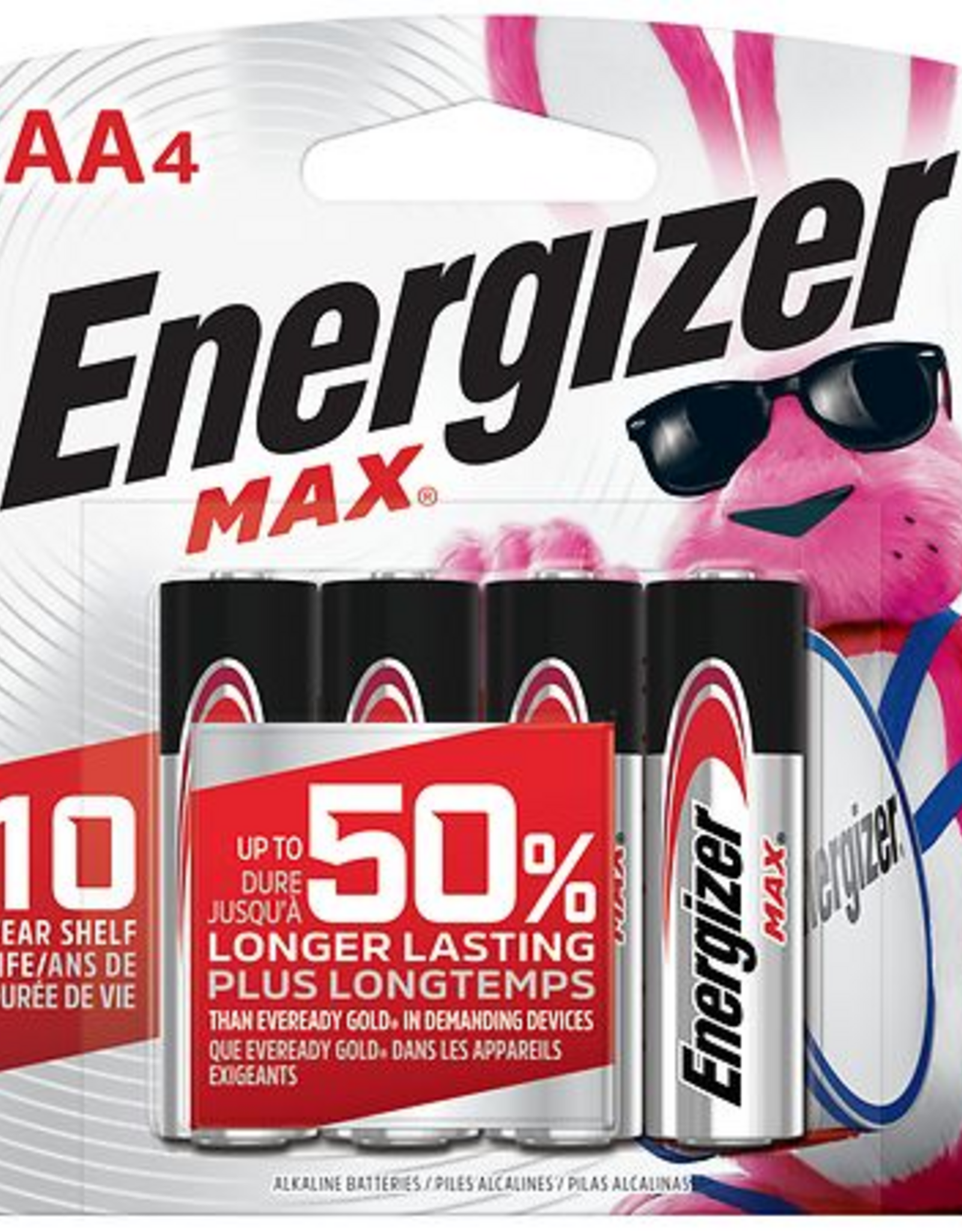 Energizer - MAX AA Batteries (4 Pack), Double A Alkaline Batteries