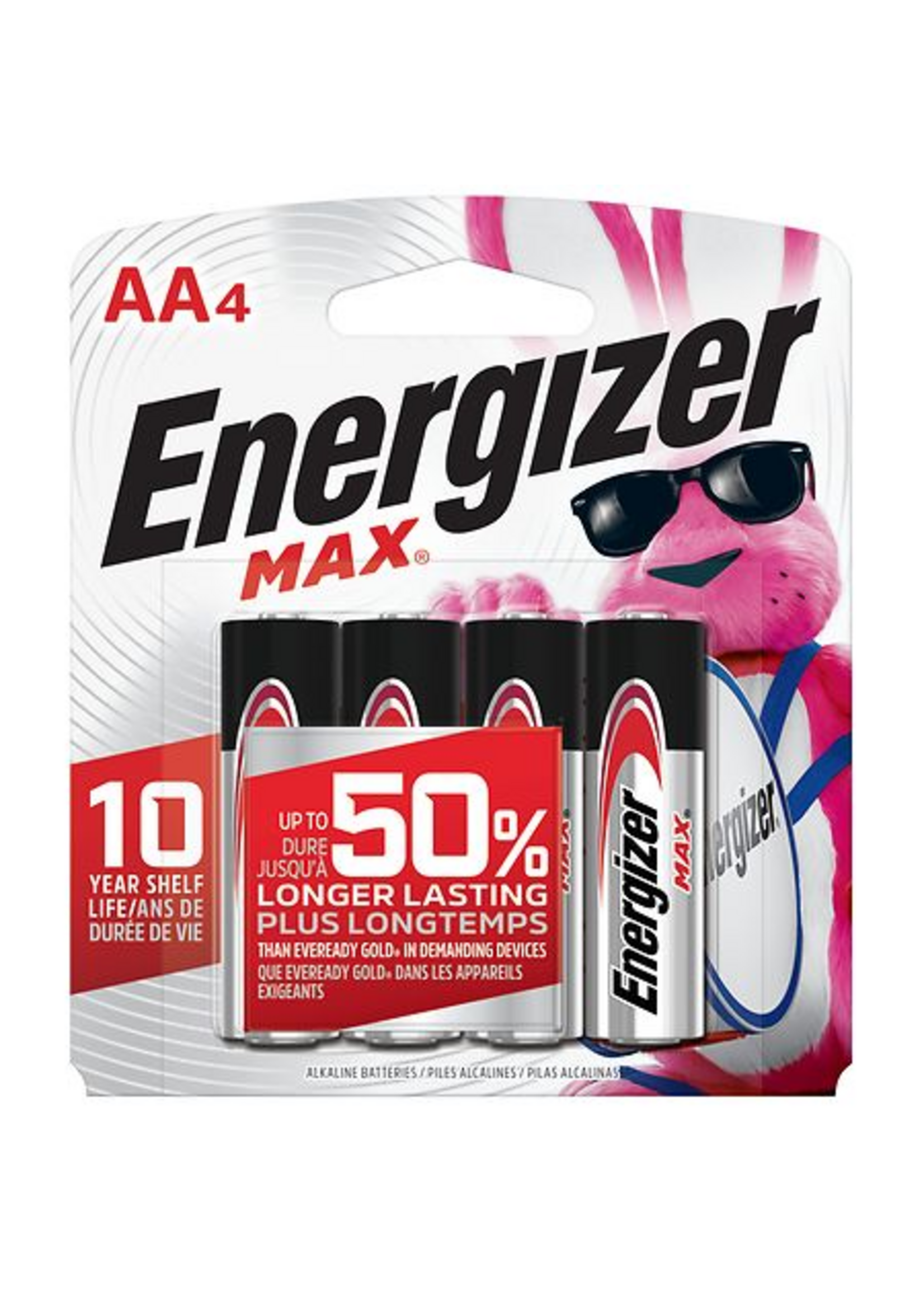 Energizer - MAX AA Batteries (4 Pack), Double A Alkaline Batteries