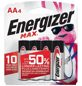 Energizer - MAX AA Batteries (4 Pack), Double A Alkaline Batteries