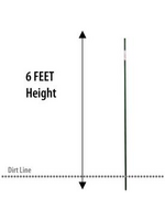 Panacea Panacea Heavy Duty Sturdy Metal Plant Support Stake - Green, 6 ft.