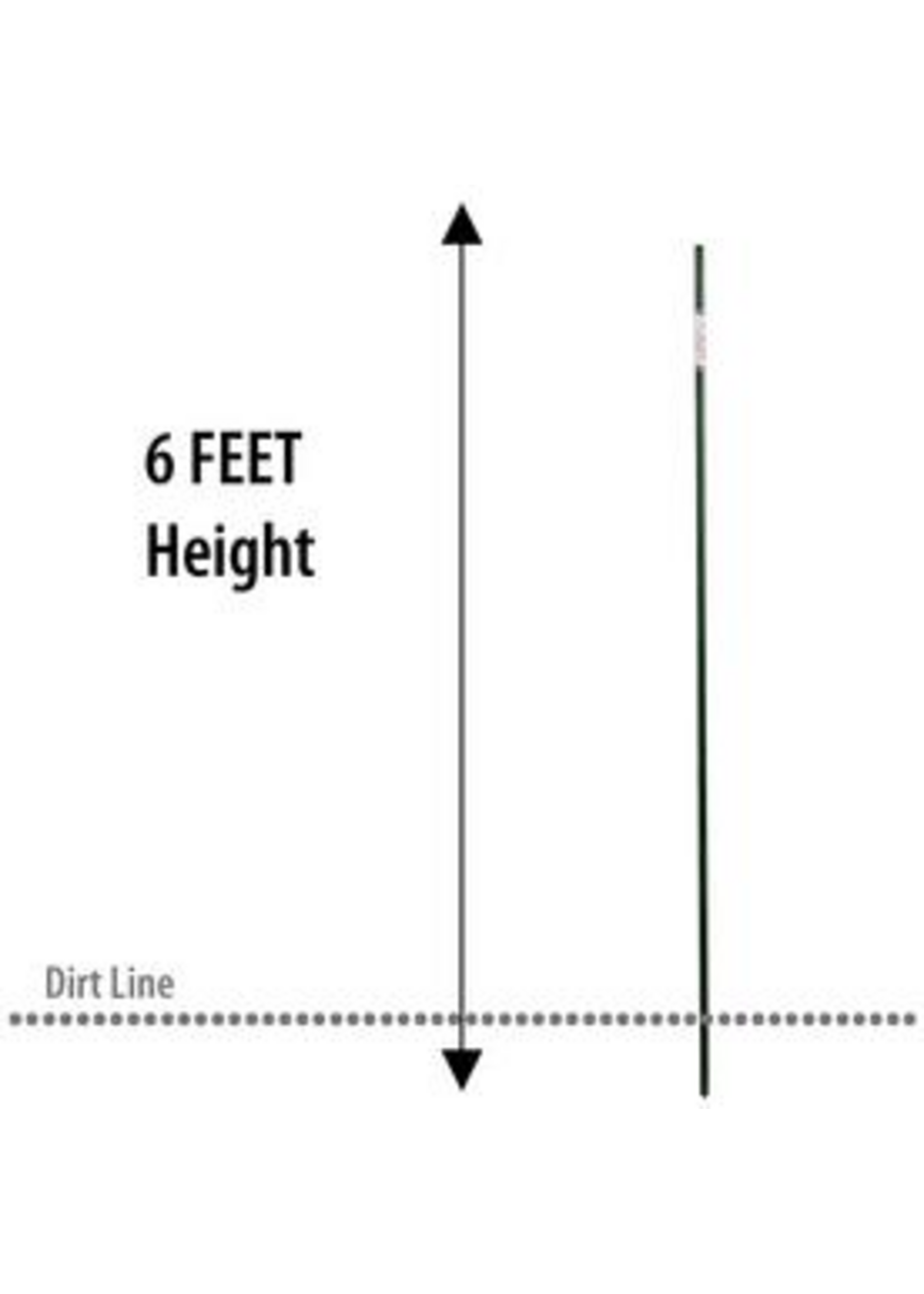 Panacea Panacea Heavy Duty Sturdy Metal Plant Support Stake - Green, 6 ft.