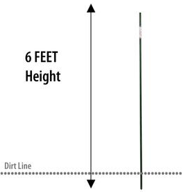 Panacea Panacea Heavy Duty Sturdy Metal Plant Support Stake - Green, 6 ft.