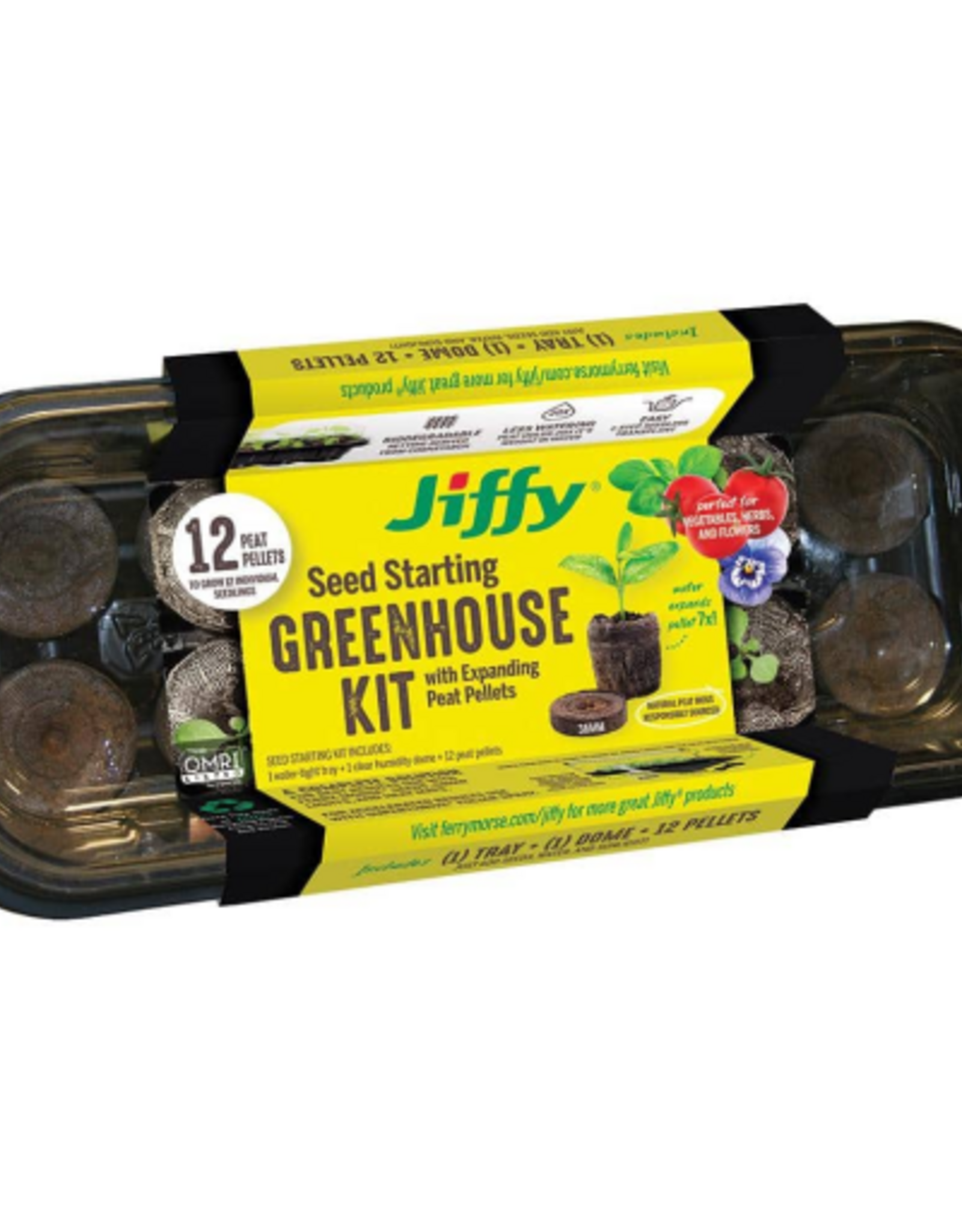 Jiffy Jiffy Windowsill Seed Starting Greenhouse with 12 Biodegradable 36mm Peat Pellets