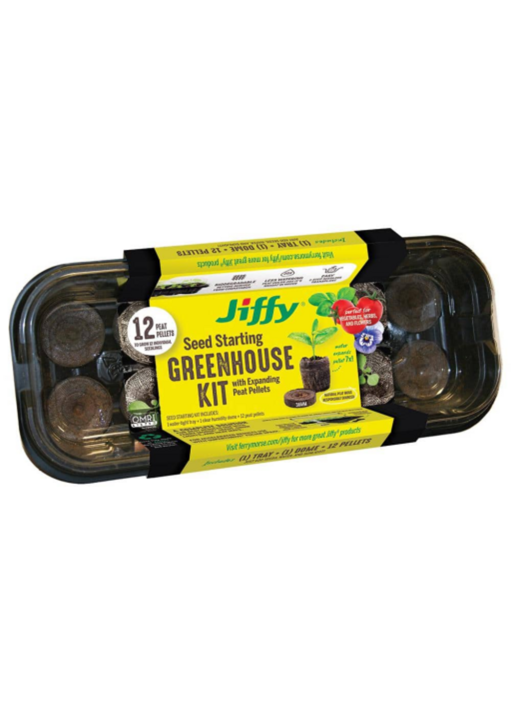 Jiffy Jiffy Windowsill Seed Starting Greenhouse with 12 Biodegradable 36mm Peat Pellets