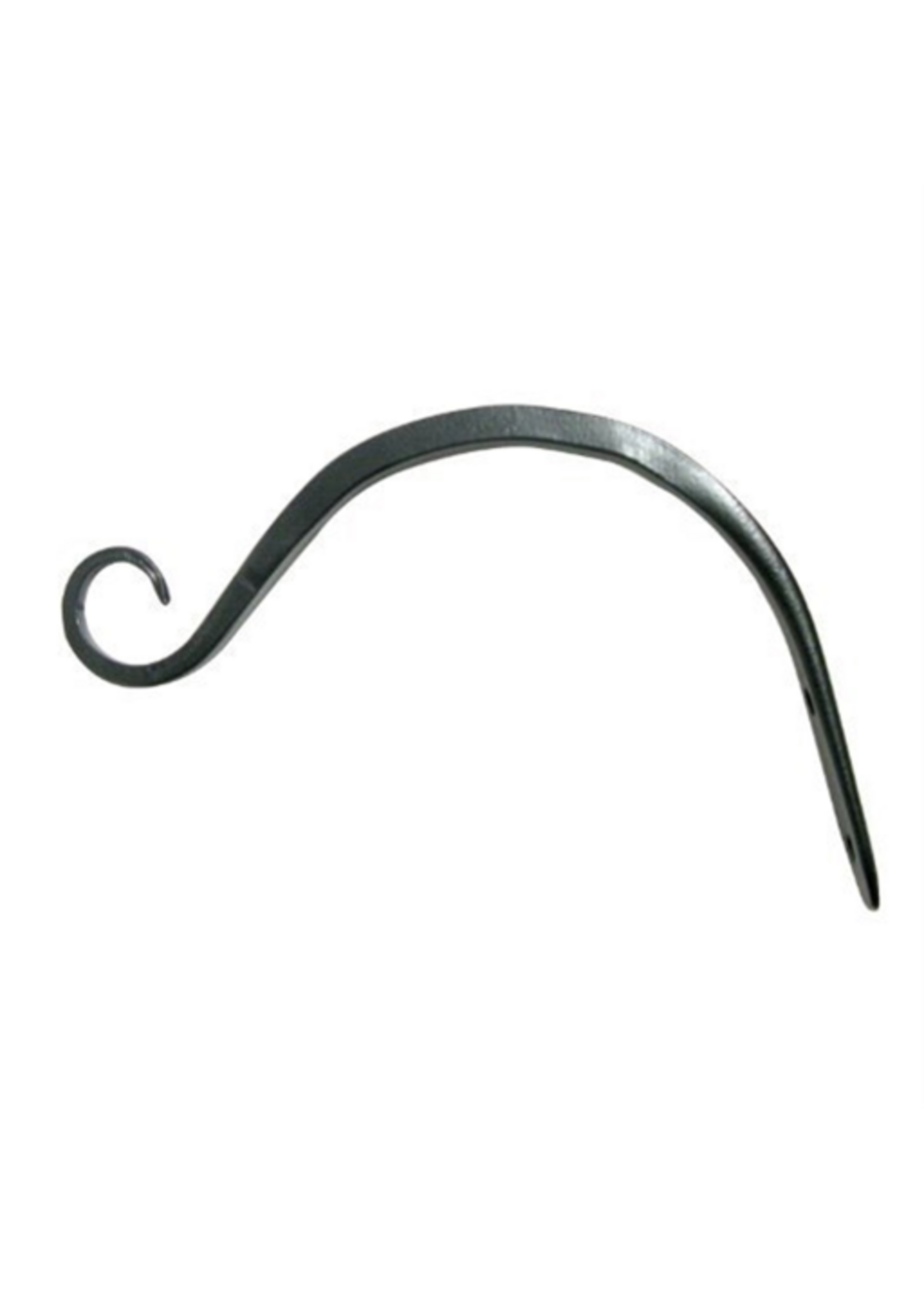 The Hookery The Hookery Black Curved Hanger with 6  Upturned Hook