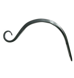 The Hookery The Hookery Black Curved Hanger with 6  Upturned Hook