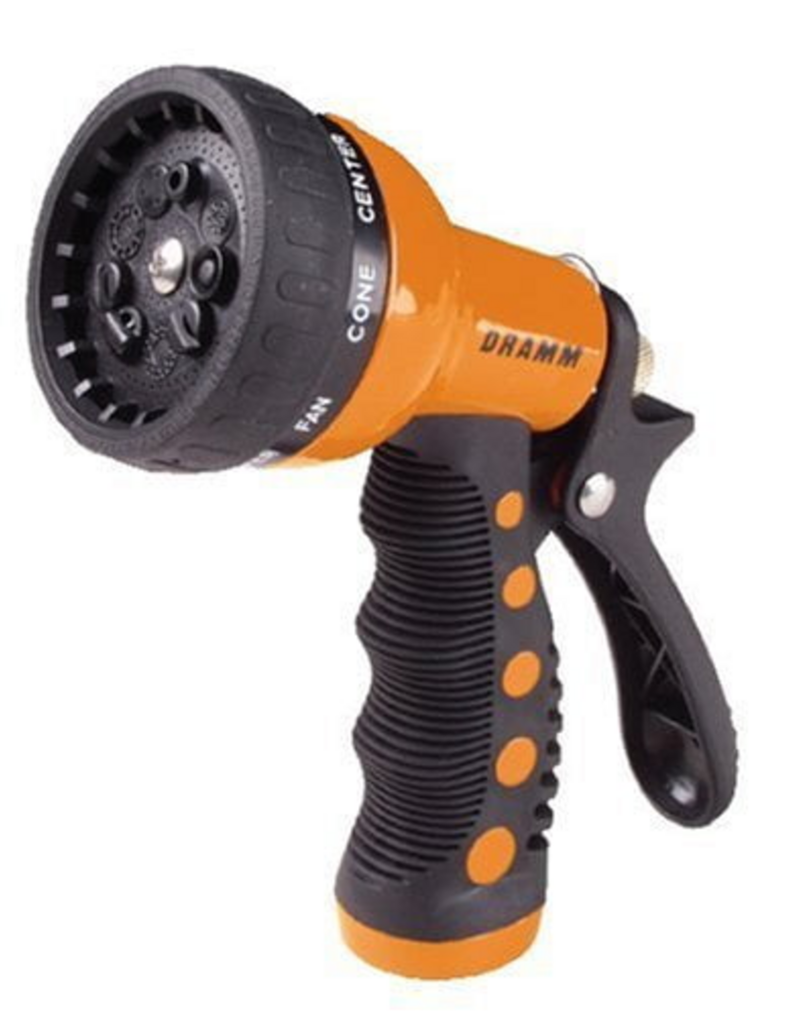 Dramm Heavy-Duty Metal 9-Pattern Nozzle, Orange