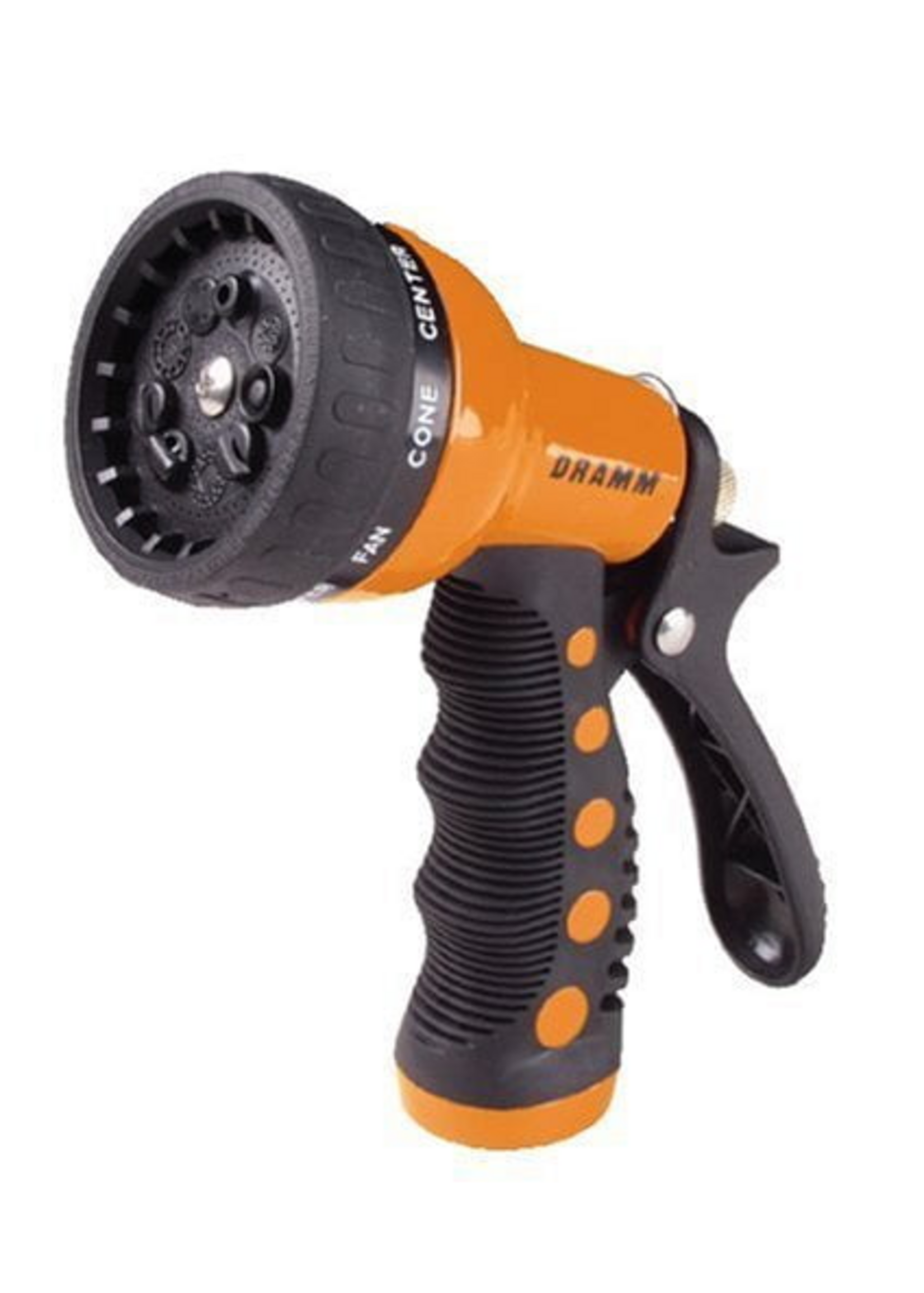 Dramm Heavy-Duty Metal 9-Pattern Nozzle, Orange