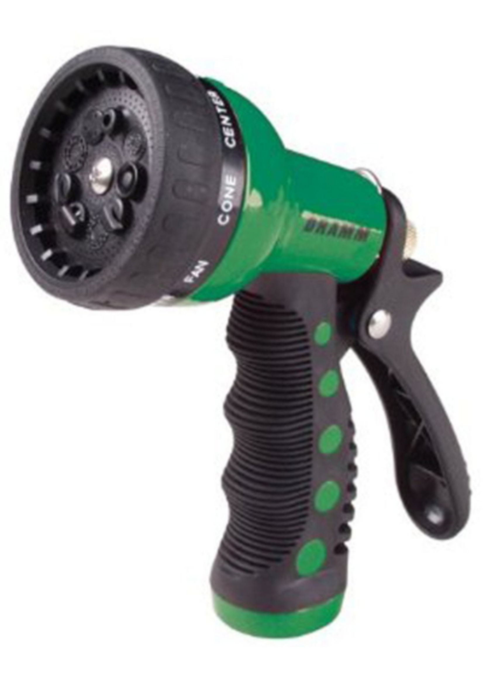 Dramm Heavy-Duty Metal 9-Pattern Nozzle, Green