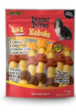 Savory Prime Beggar Bone 5 in 1 Kabobs Dog Treats - 7 Count / 5 Inches (Stick)