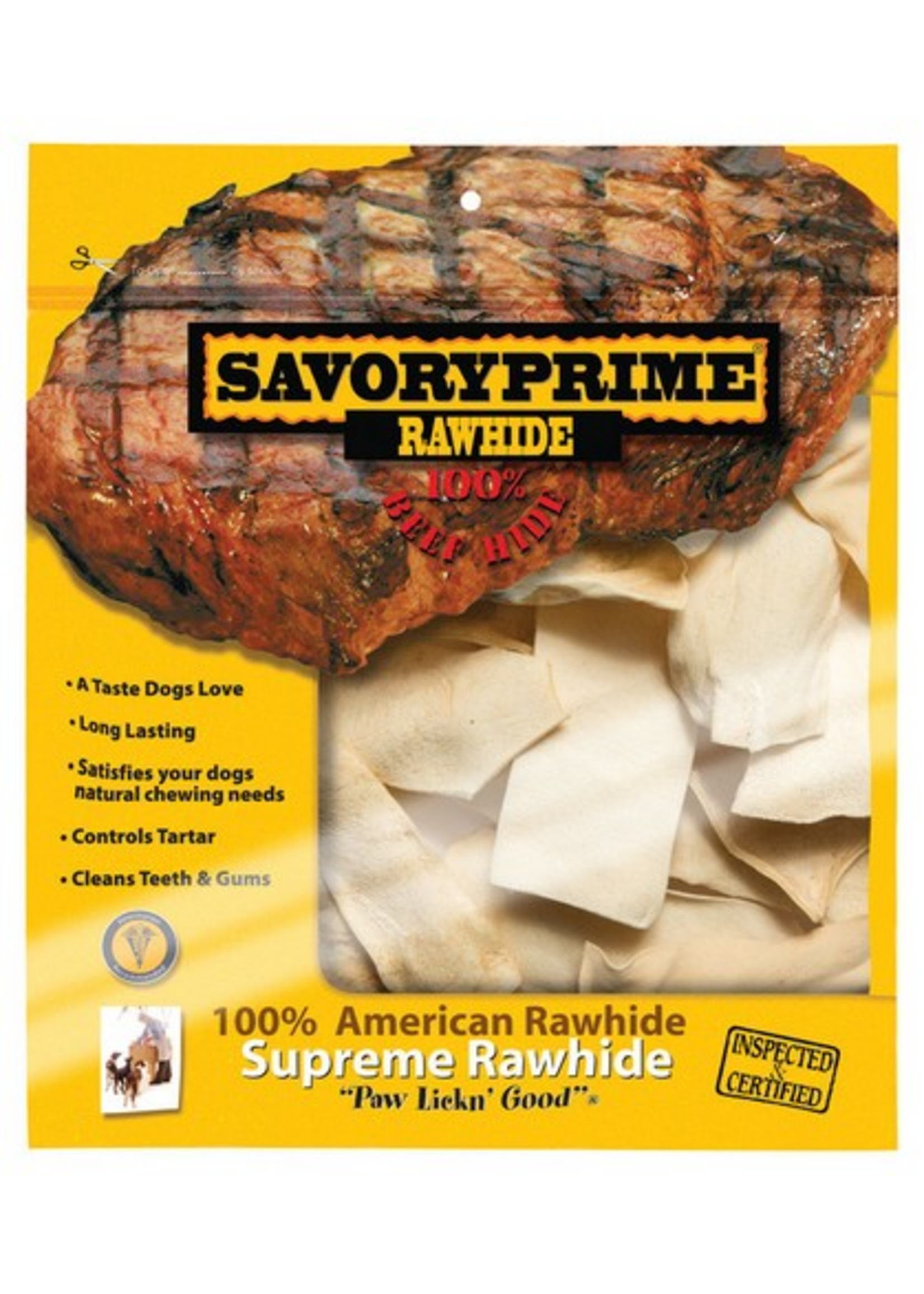 Savory Prime Rawhide Chips Natural Dog Chews - 6 in. L, 1 lb