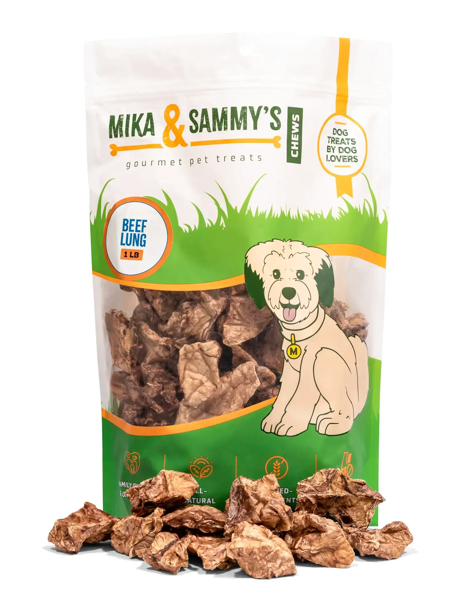 Mika & Sammy's Beef Lung Chunks - 1 lb