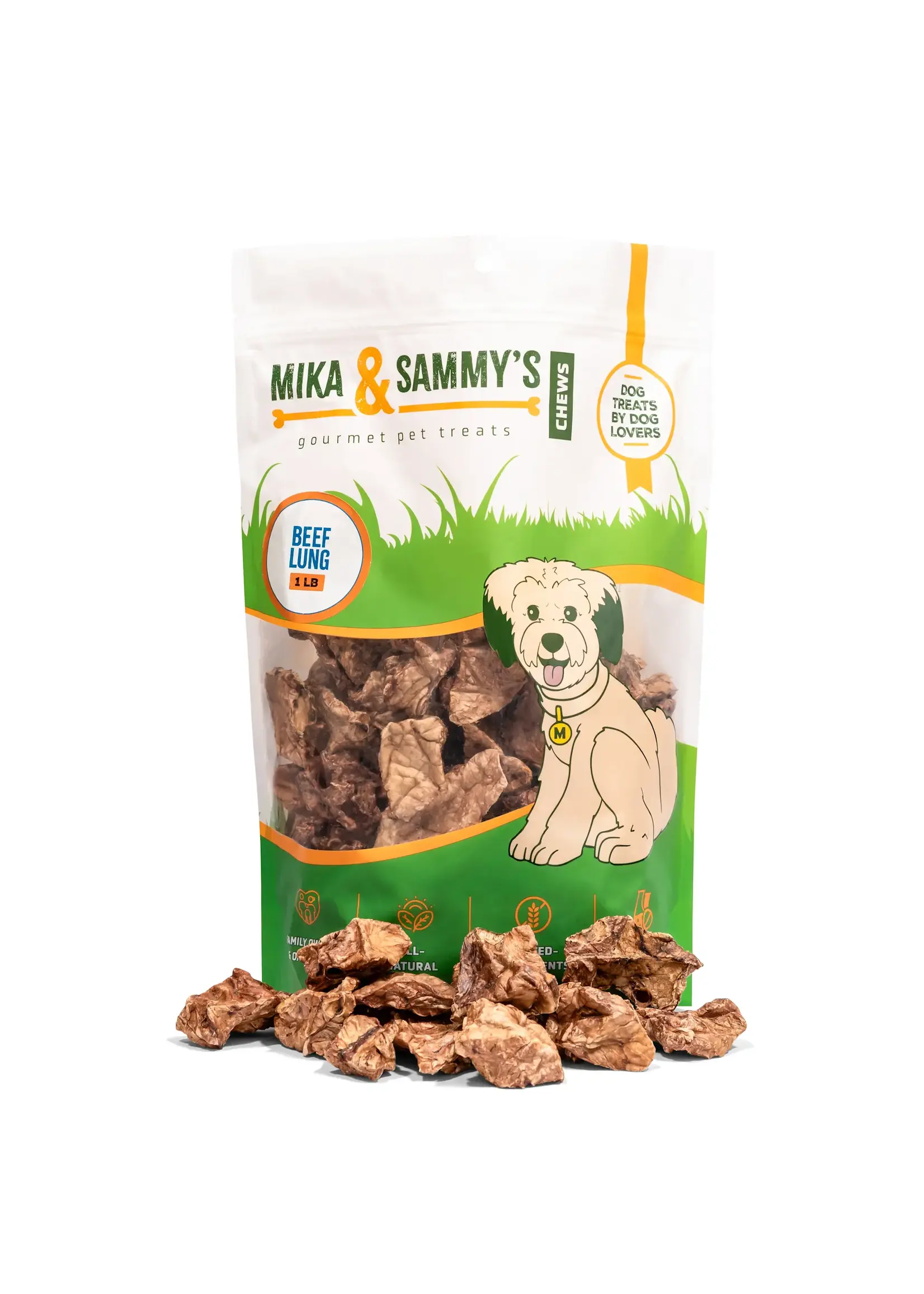 Mika & Sammy's Beef Lung Chunks - 1 lb