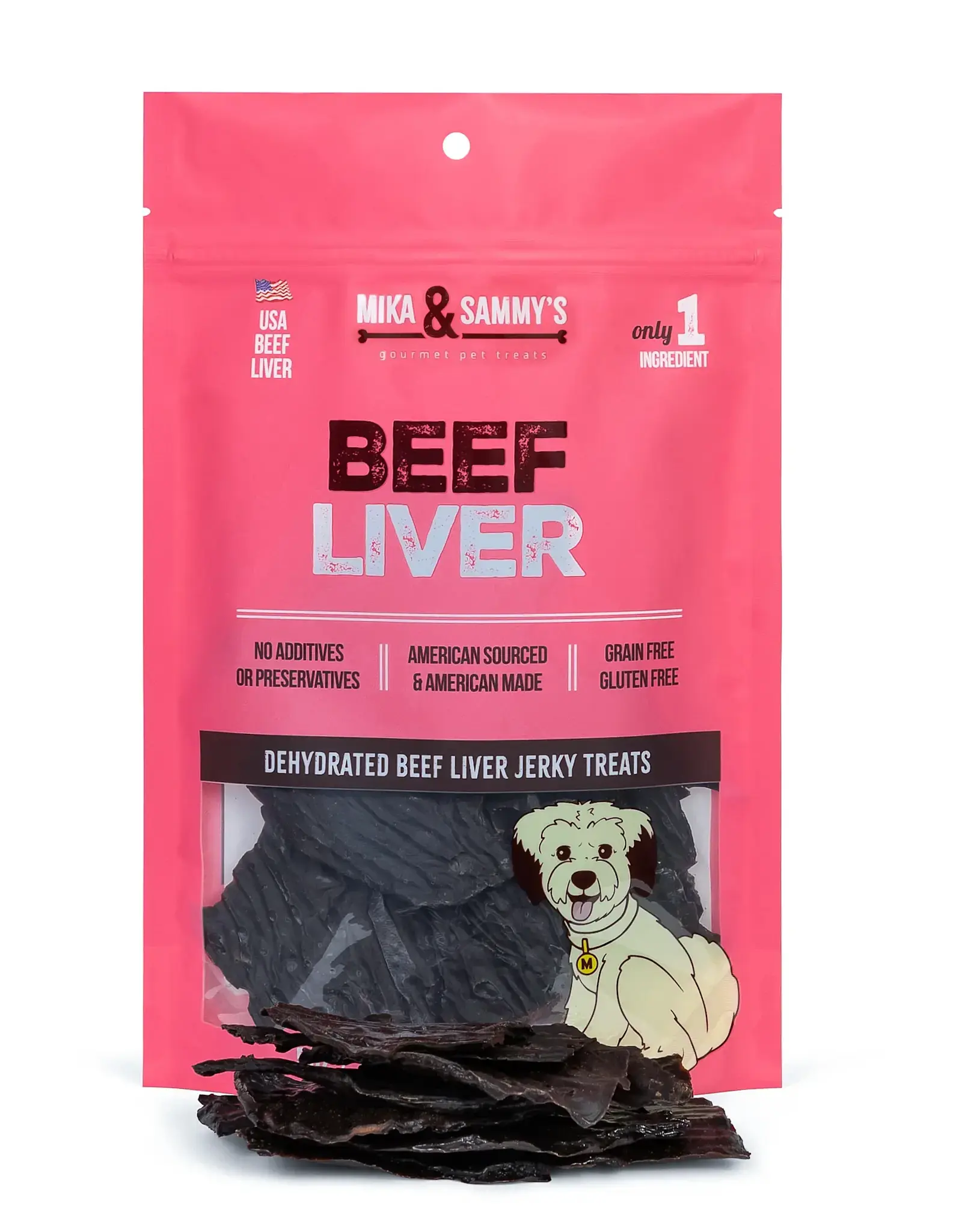 Mika & Sammy's Beef Liver Jerky Dog Treats - 5 oz