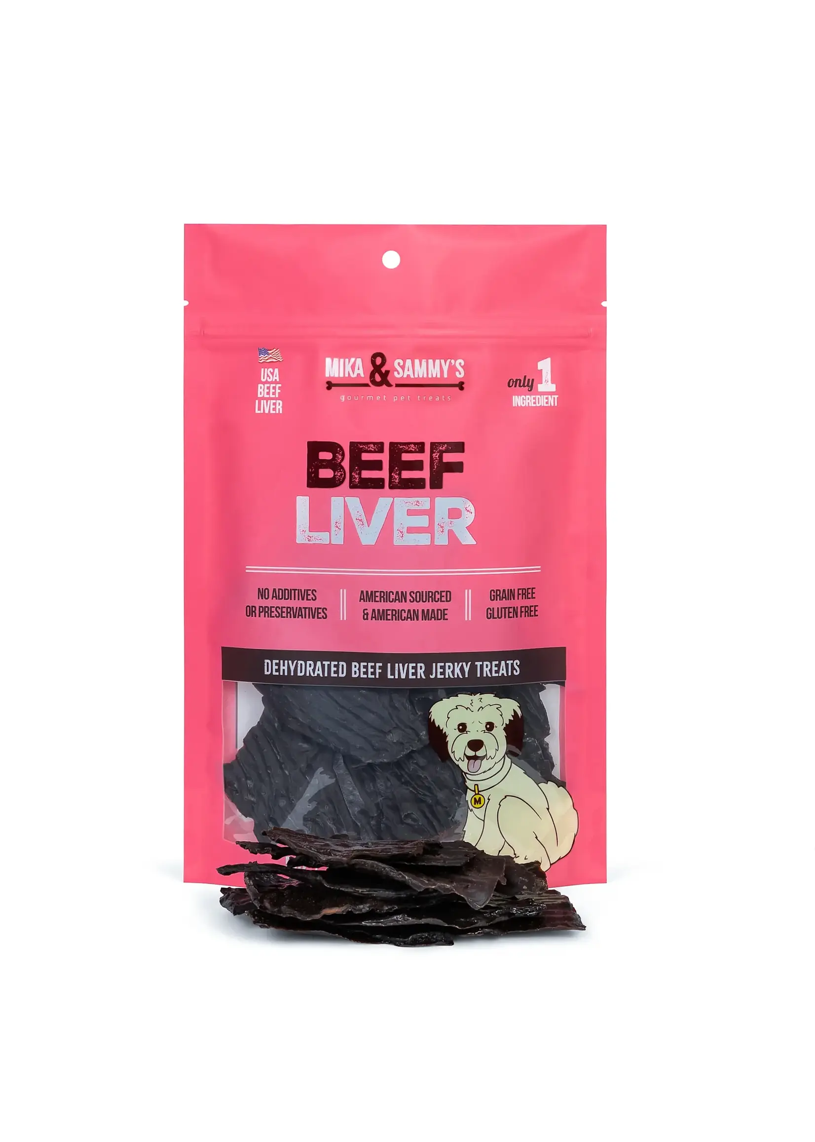 Mika & Sammy's Beef Liver Jerky Dog Treats - 5 oz
