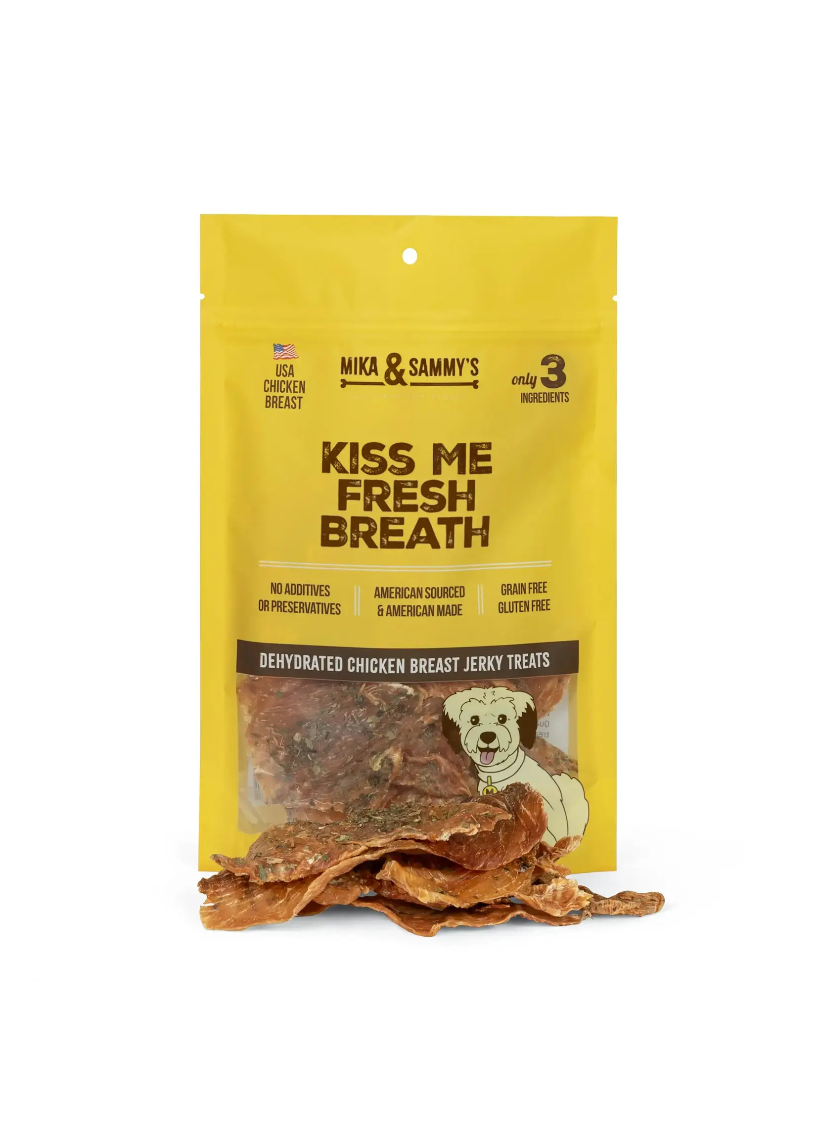 Mika & Sammy's Kiss Me Fresh Breath Jerky Dog Treats - 5 oz