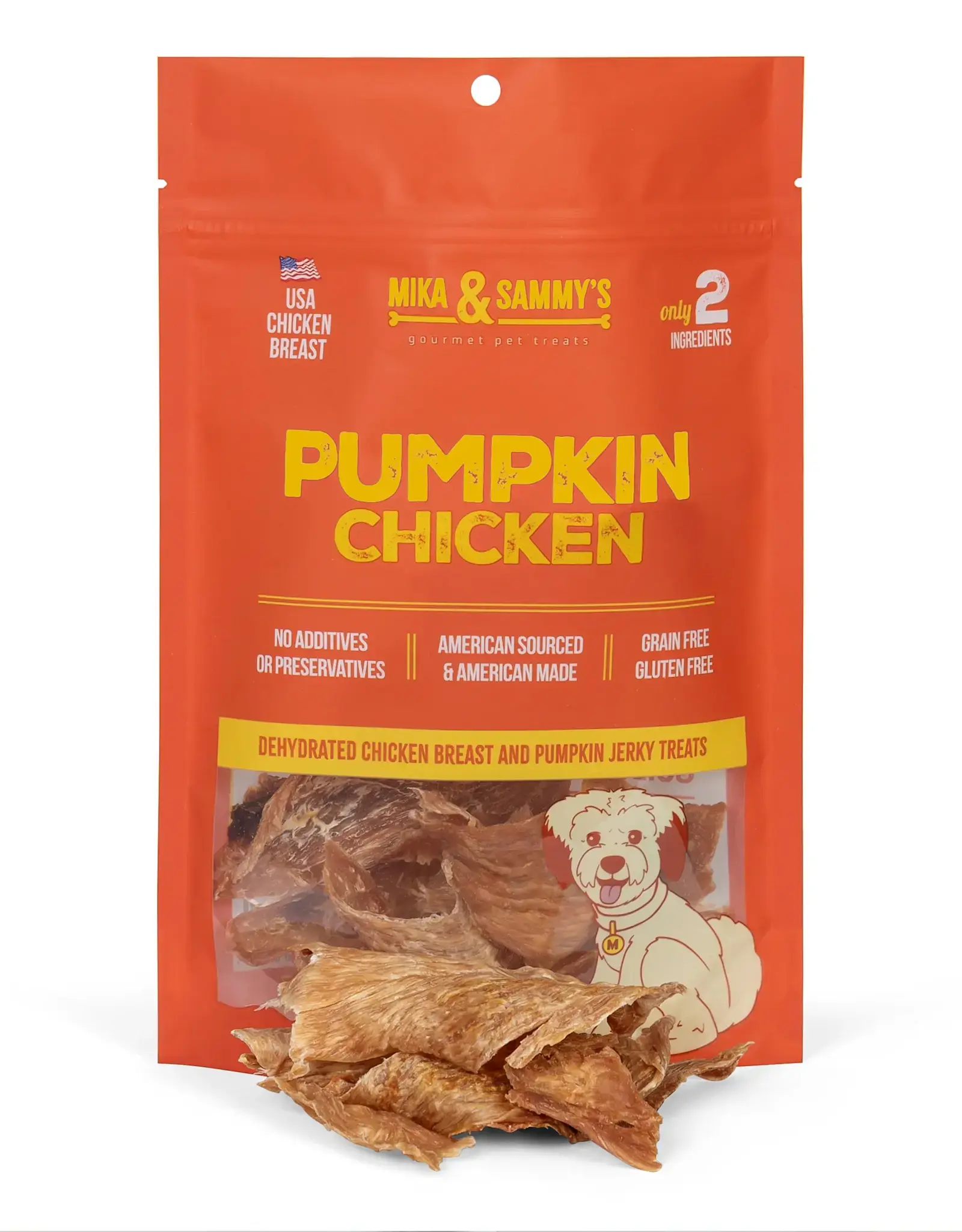 Mika & Sammy's Pumpkin Chicken Jerky Dog Treats - 5 oz