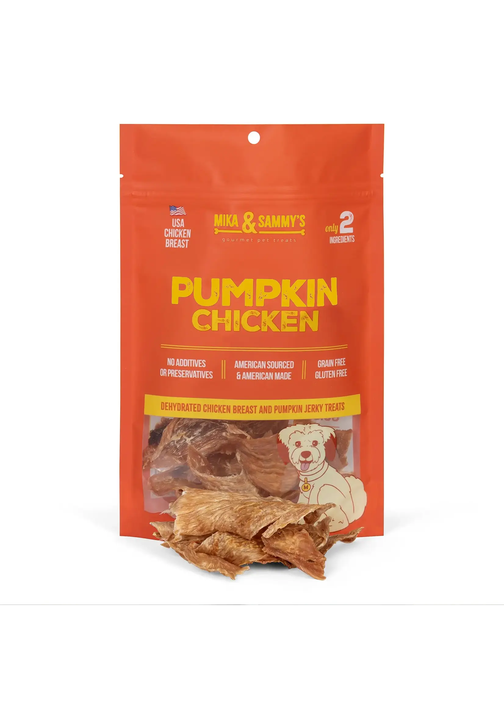 Mika & Sammy's Pumpkin Chicken Jerky Dog Treats - 5 oz