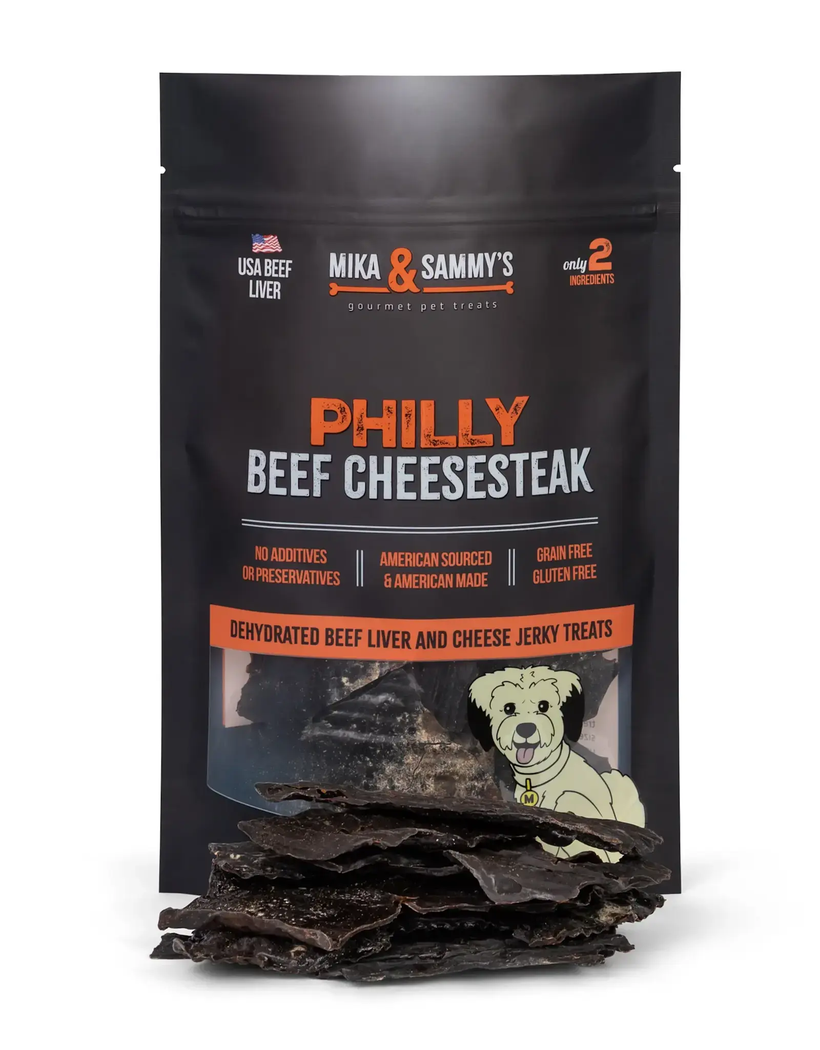Mika & Sammy's Philly Beef Cheesesteak Jerky Dog Treats - 5 oz