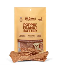 Mika & Sammy's Poppin’ Peanut Butter Jerky Dog Treats - 5 oz