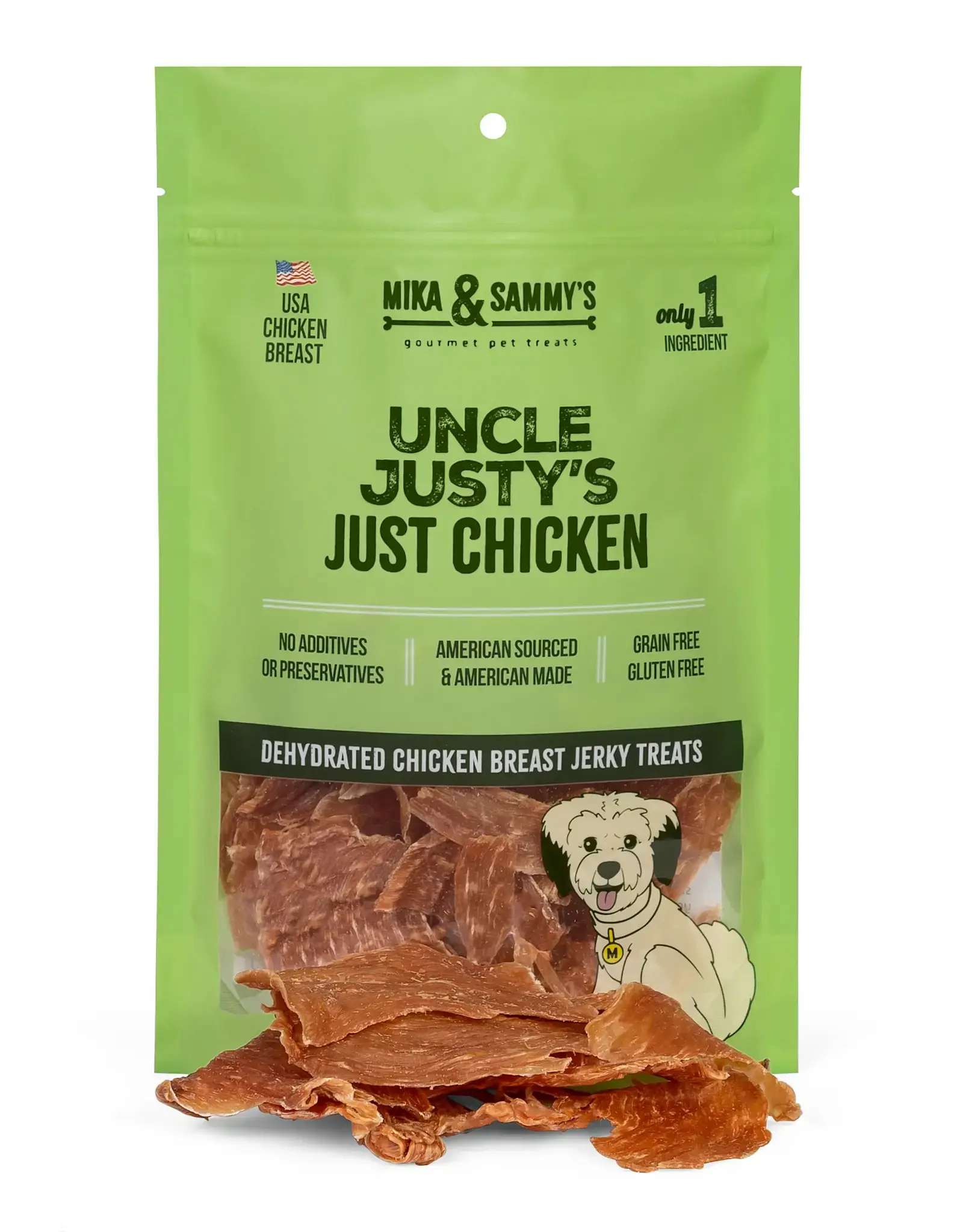 Mika & Sammy's Uncle Justy's Just Chicken Jerky Dog Treats - 5 oz