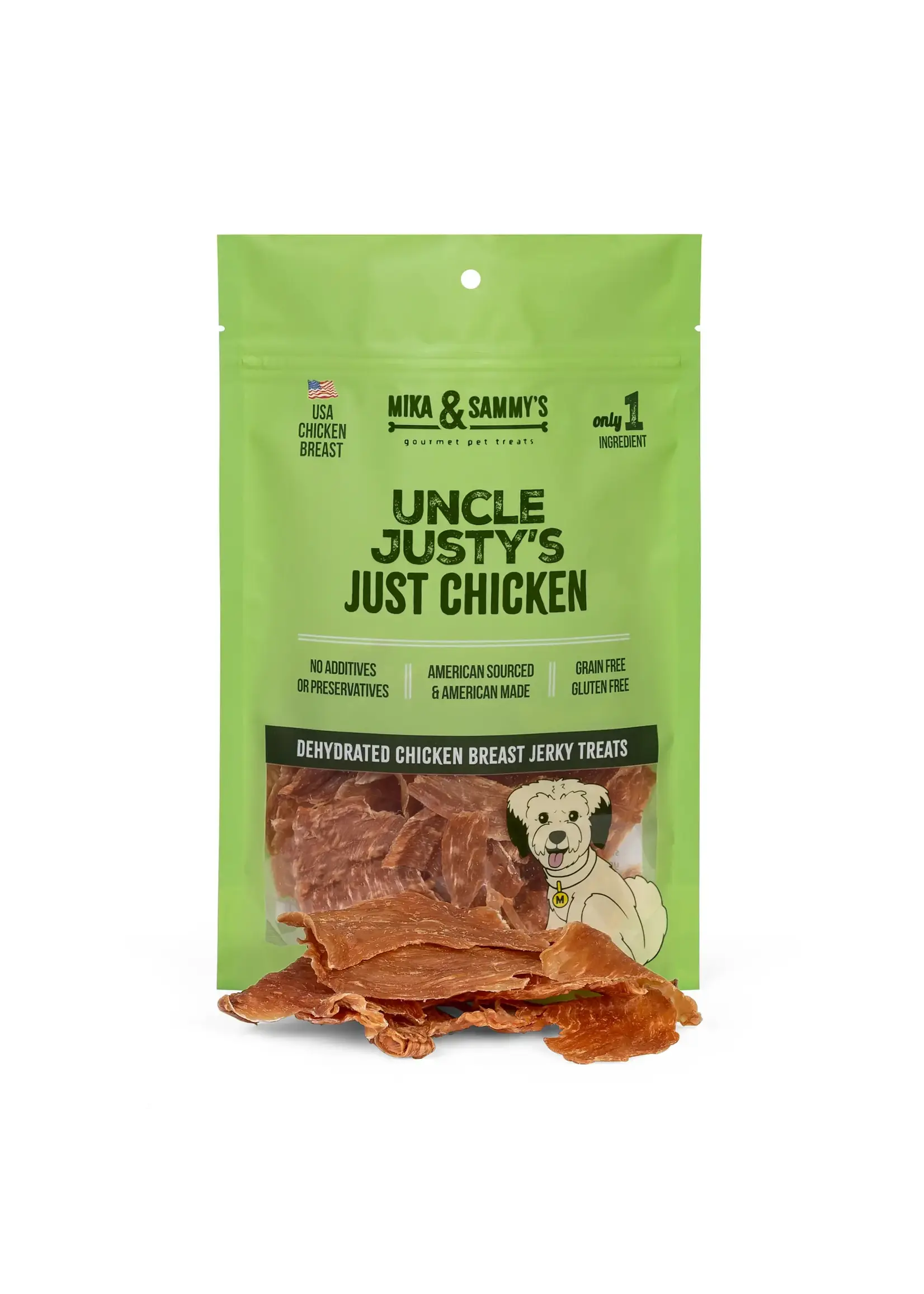 Mika & Sammy's Uncle Justy's Just Chicken Jerky Dog Treats - 5 oz