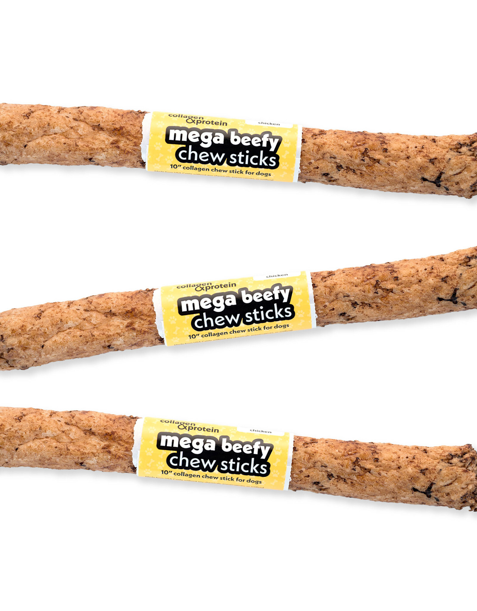Frankly Mega Beefy Collagen Chew Stick - Chicken - 10"