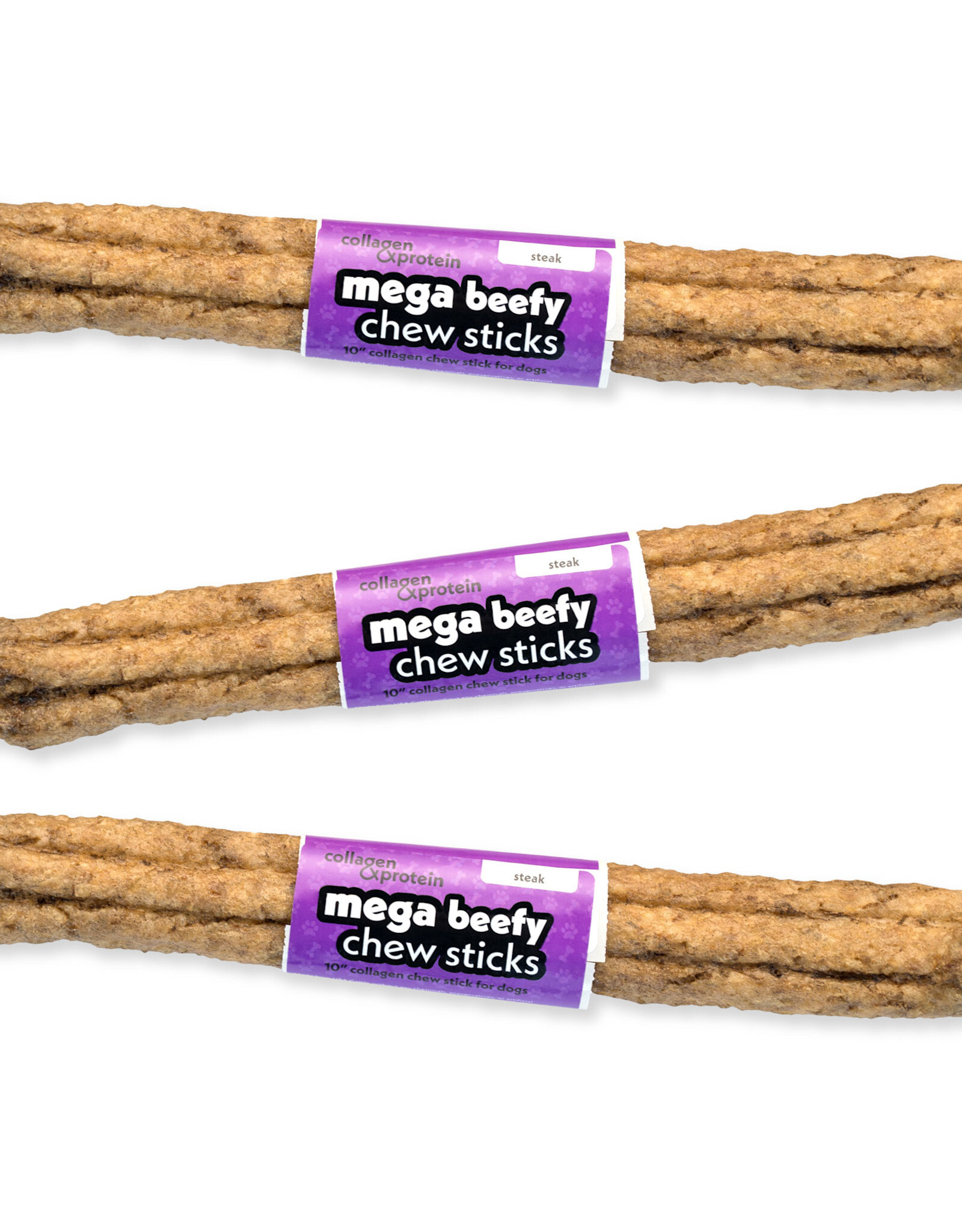 Frankly Mega Beefy Collagen Chew Stick - Steak - 10"