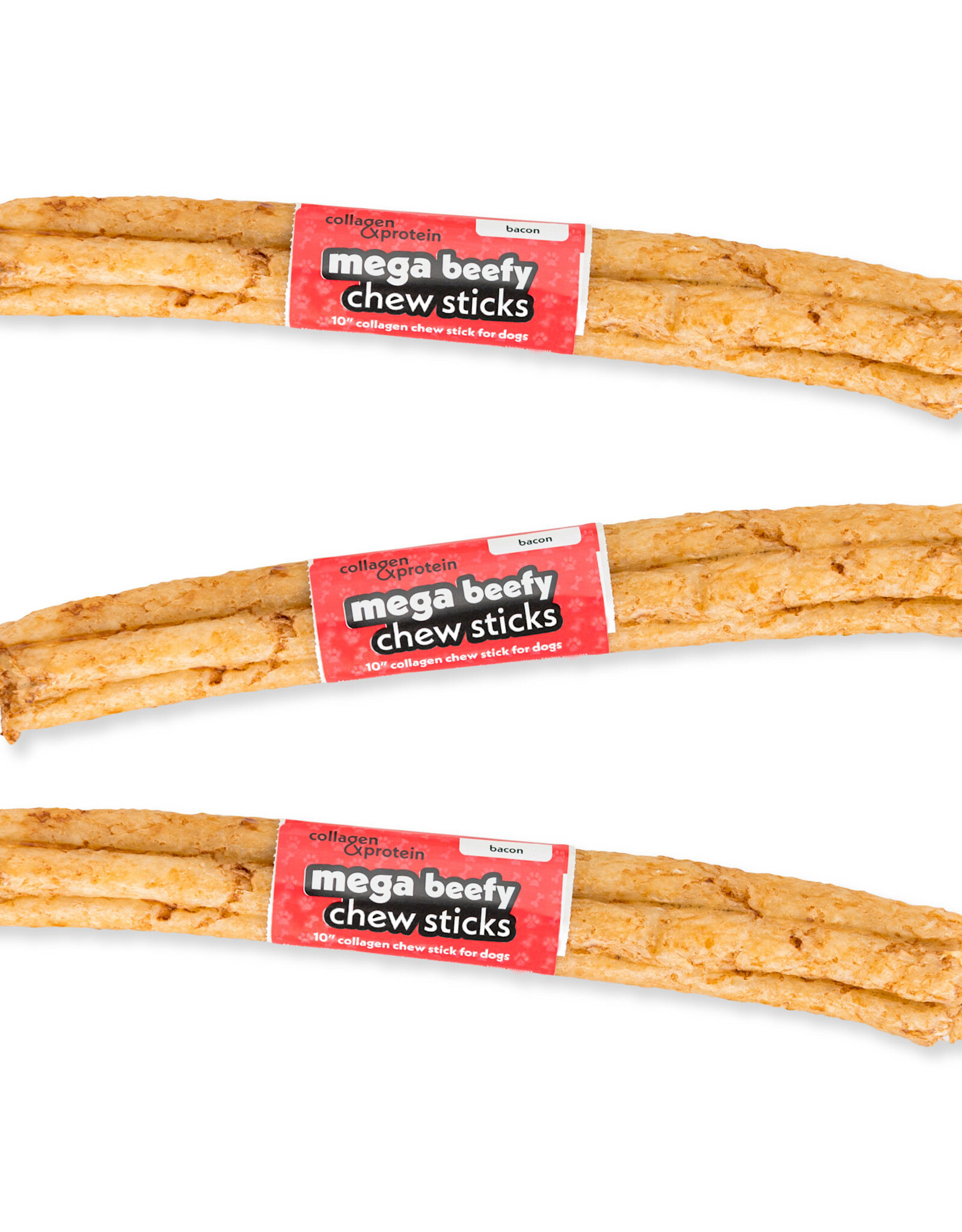 Frankly Mega Beefy Collagen Chew Stick - Bacon - 10"