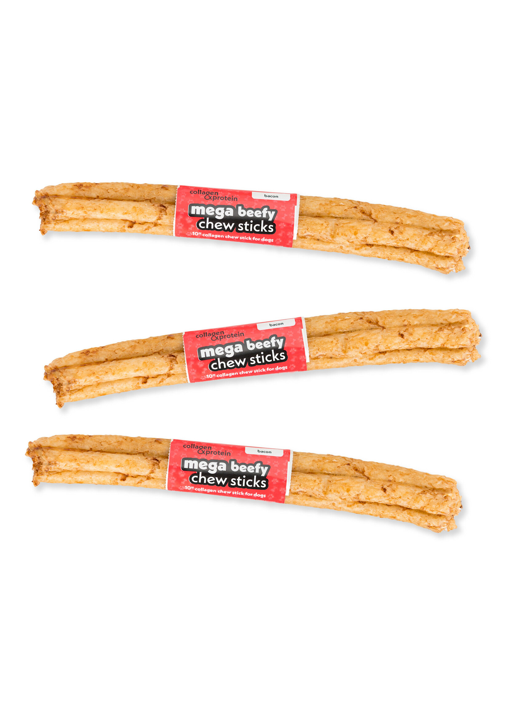 Frankly Mega Beefy Collagen Chew Stick - Bacon - 10"