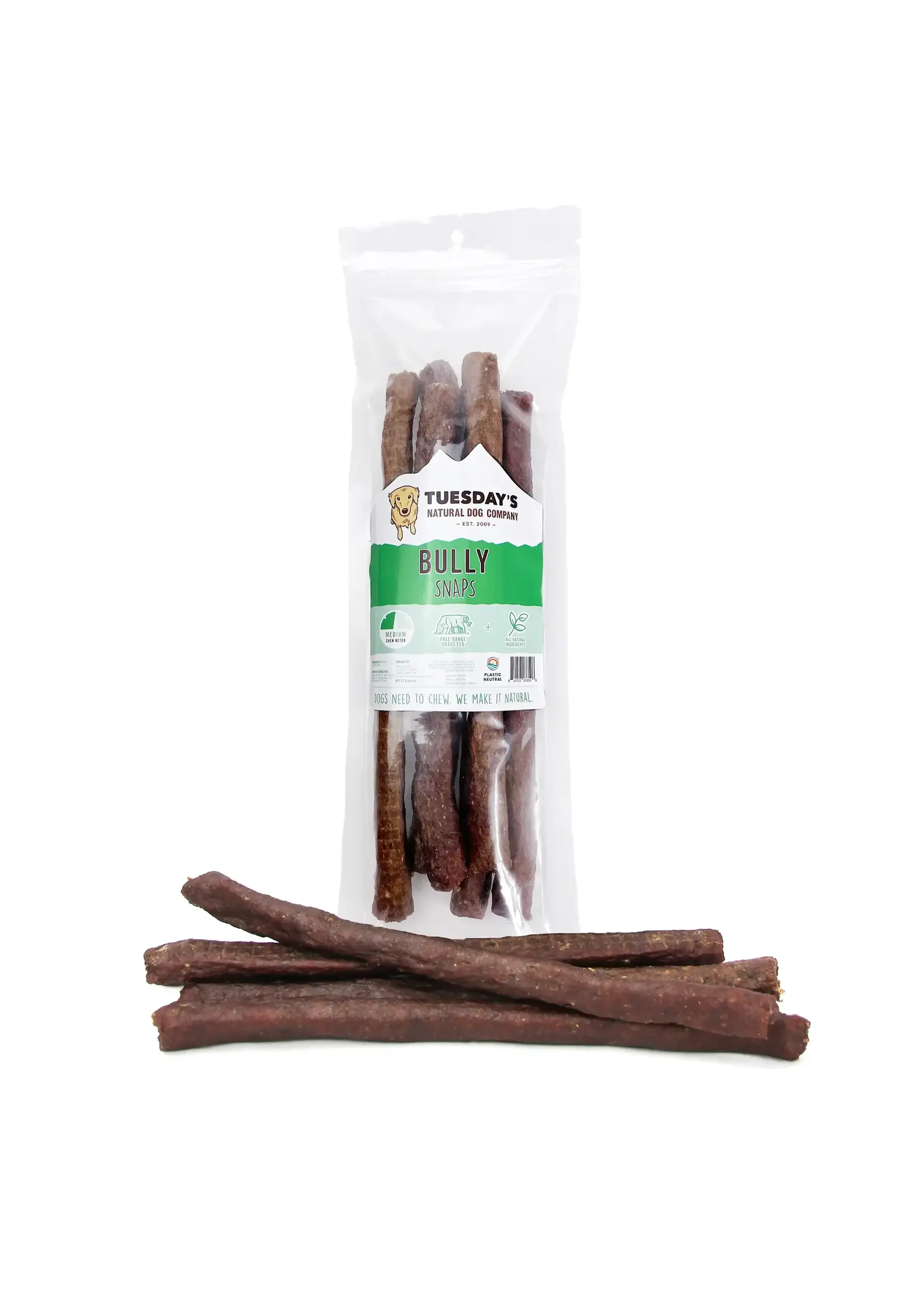 Tuesday's Natural Dog Company Bully Snaps - 10" | Pack of Six