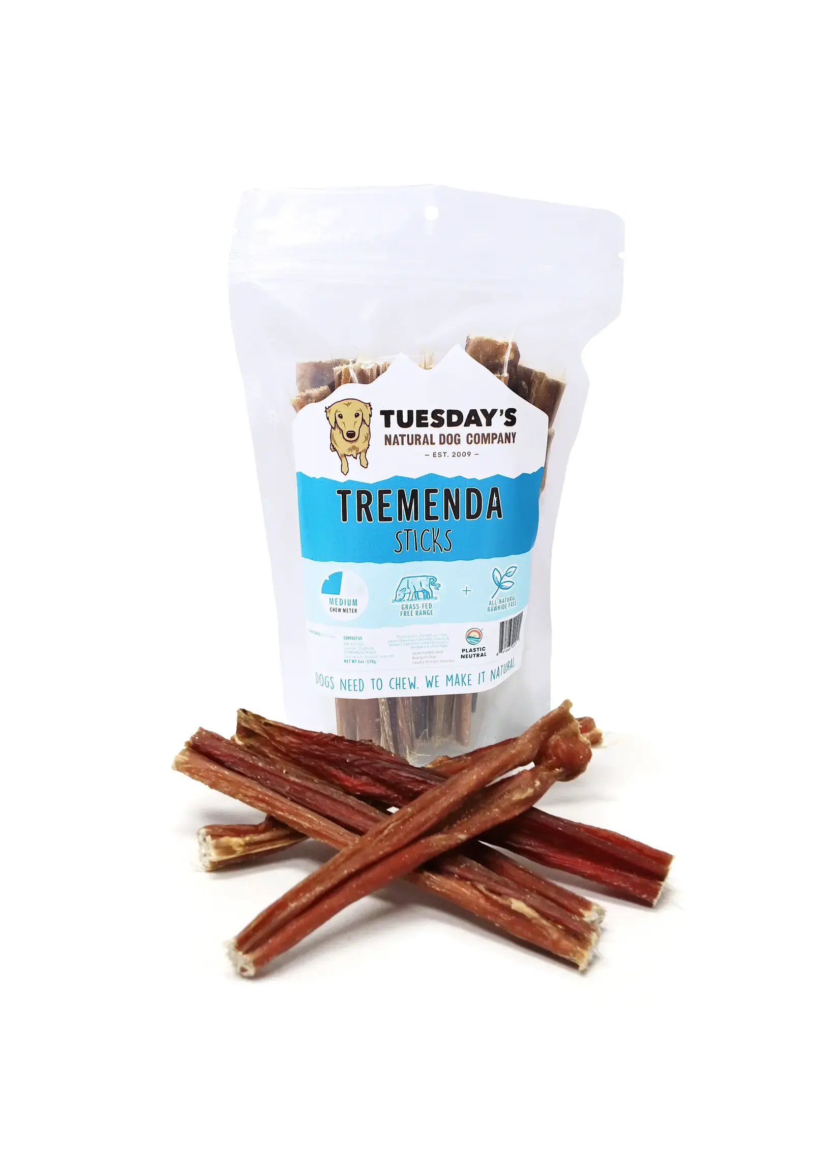 Tuesday's Natural Dog Company Tremenda Sticks - 5" | 6 oz Bag