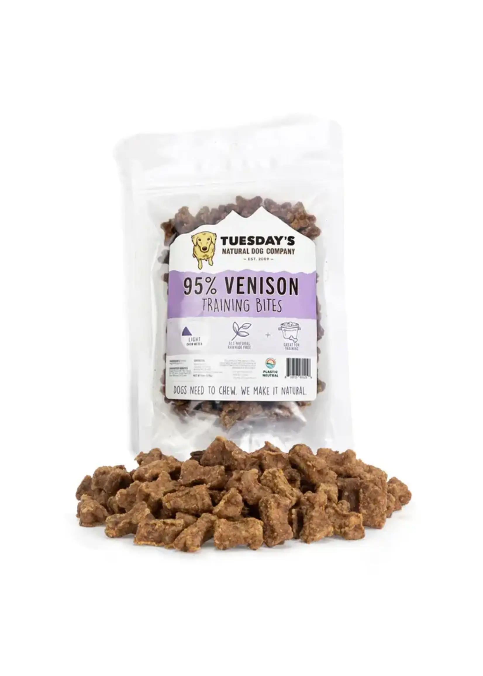Tuesday's Natural Dog Company Venison Training Bites - 6 oz Bag
