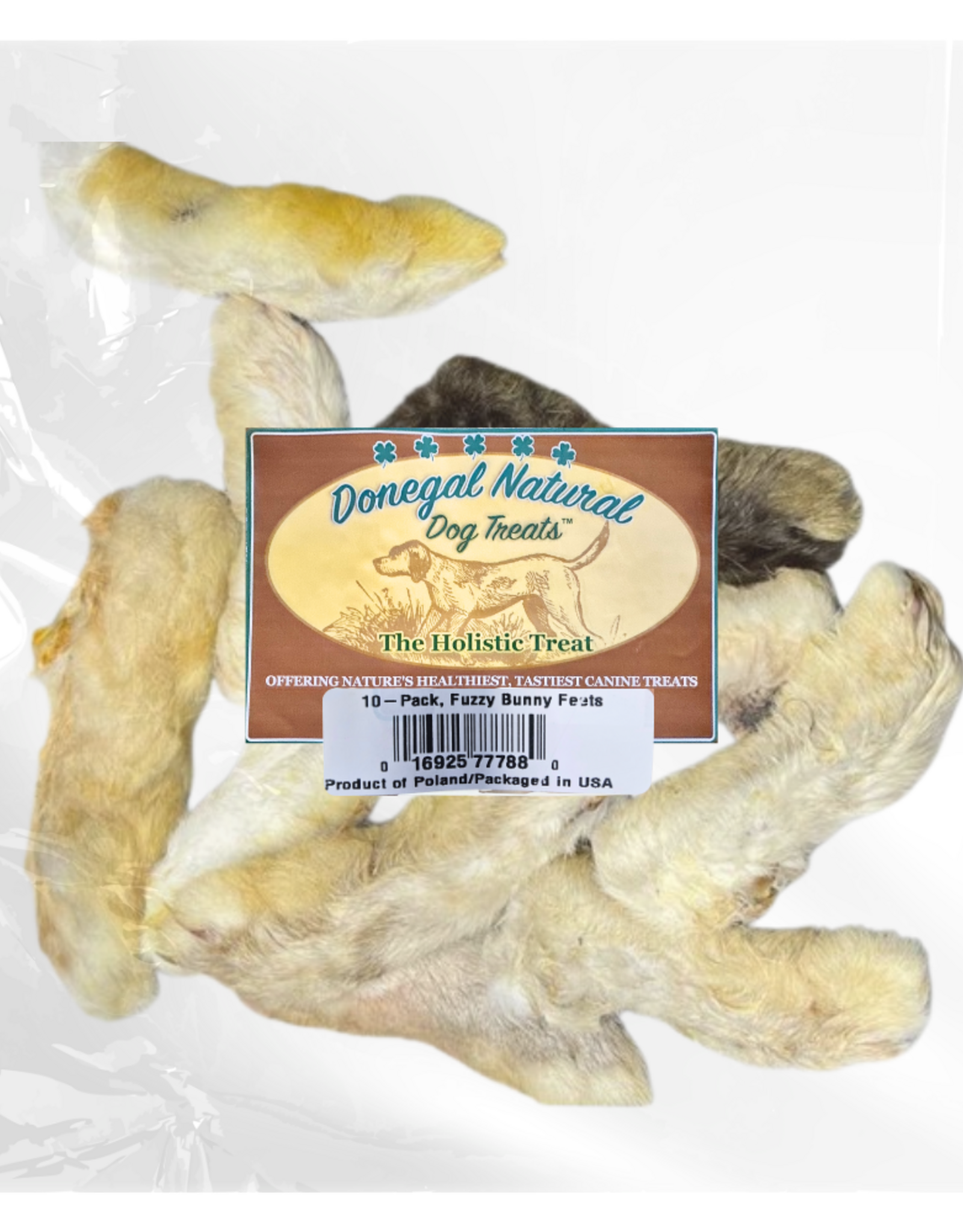 Donegal Fuzzy Bunny Rabbit Feets | 10-Pack