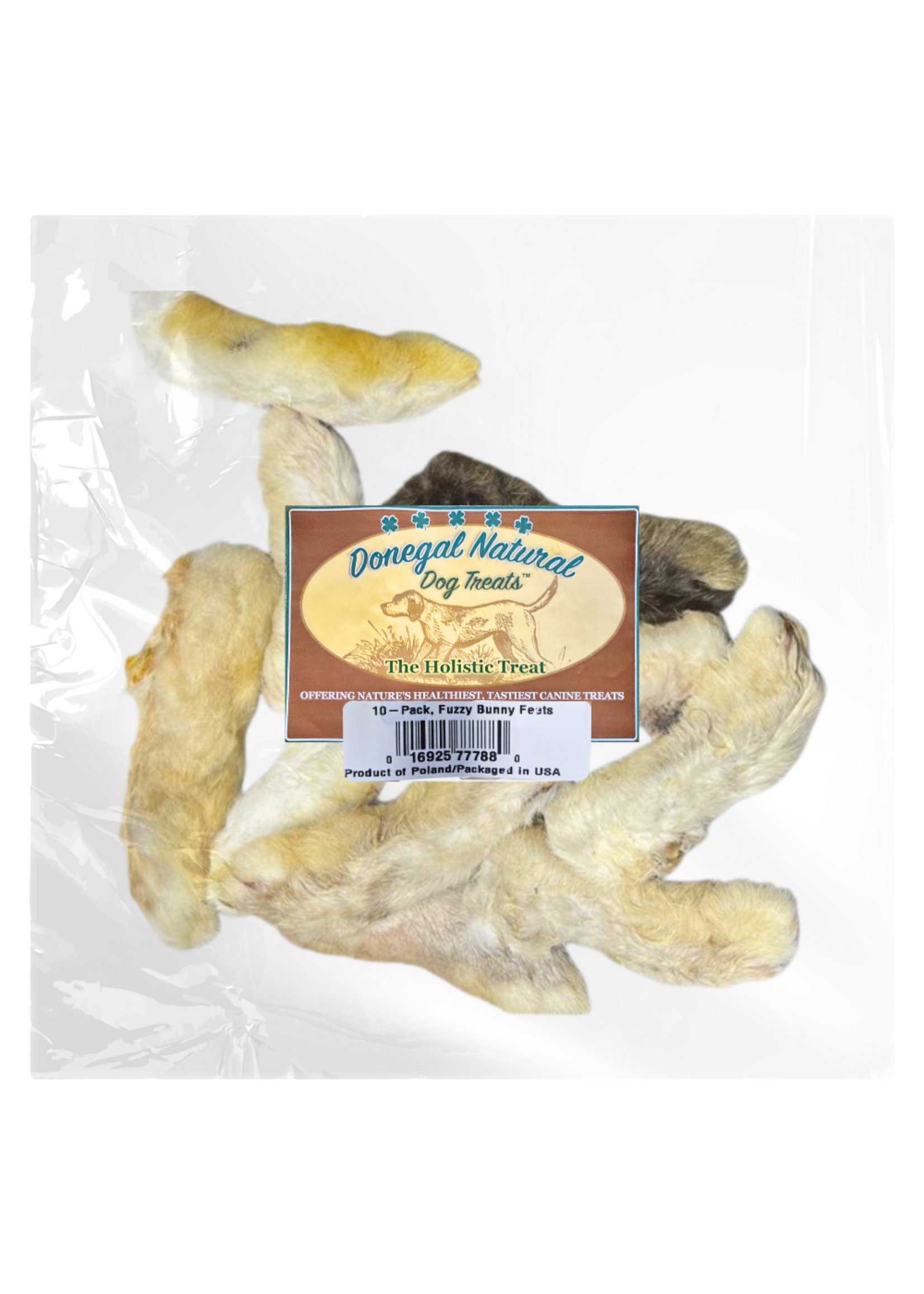 Donegal Fuzzy Bunny Rabbit Feets | 10-Pack