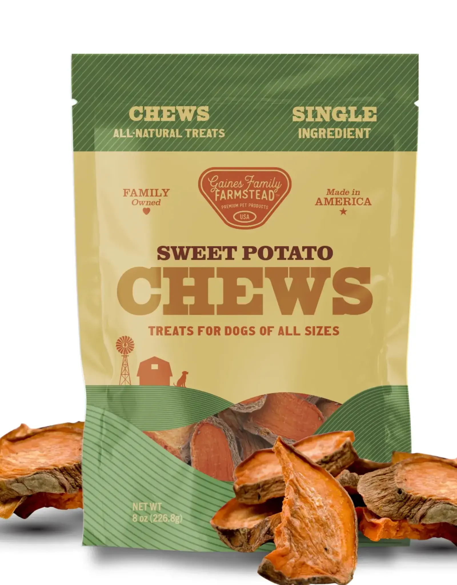 Gaines Family Farmstead Sweet Potato Dog Chews - 8 oz