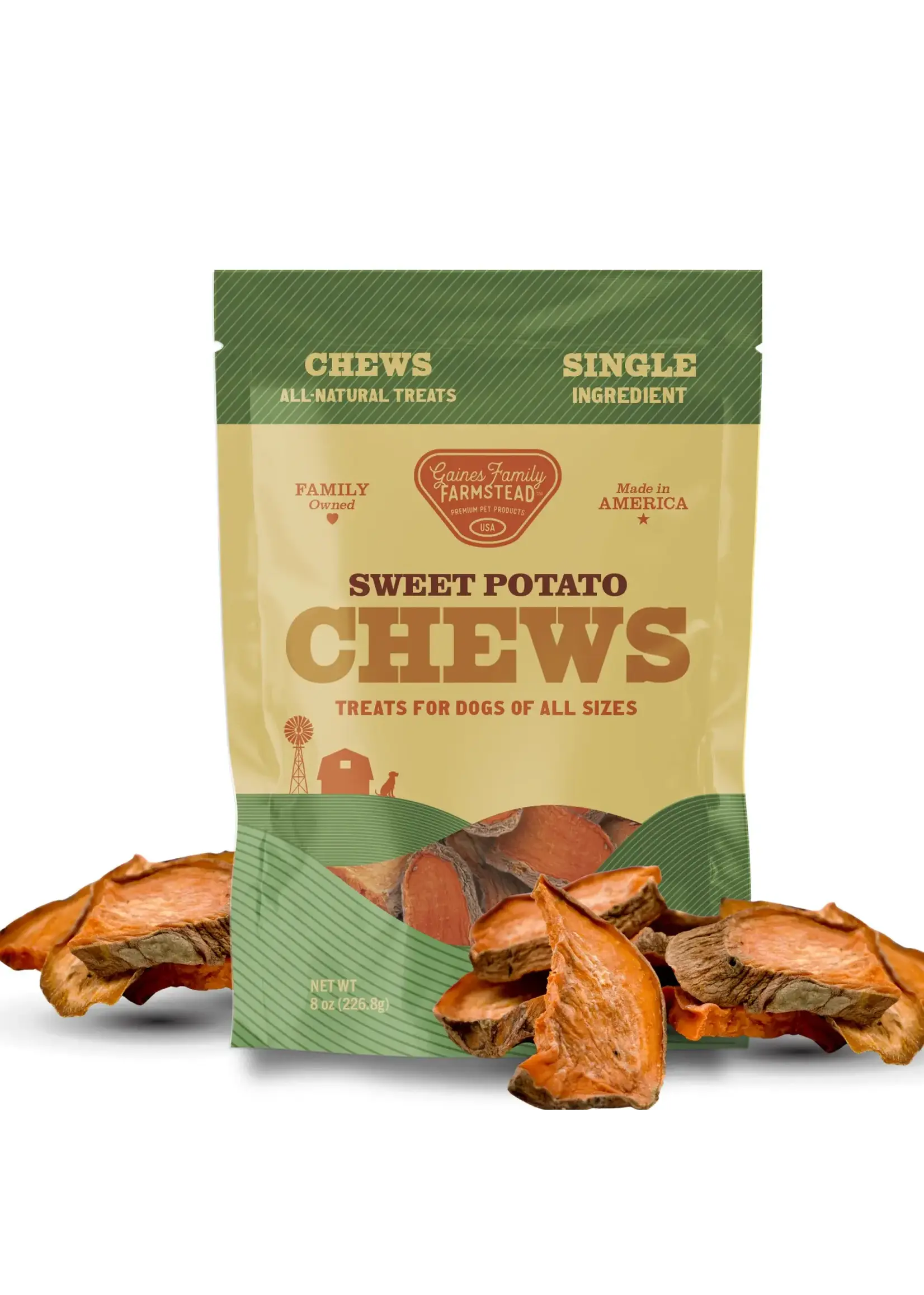 Gaines Family Farmstead Sweet Potato Dog Chews - 8 oz